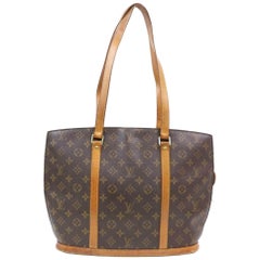 Louis Vuitton Babylone Monogram Zip Tote 870273 Brown Coated Canvas Shoulder Bag