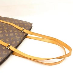 Louis Vuitton Babylone Monogram Zippered Tote 109561 Brown Canvas Shoulder Bag