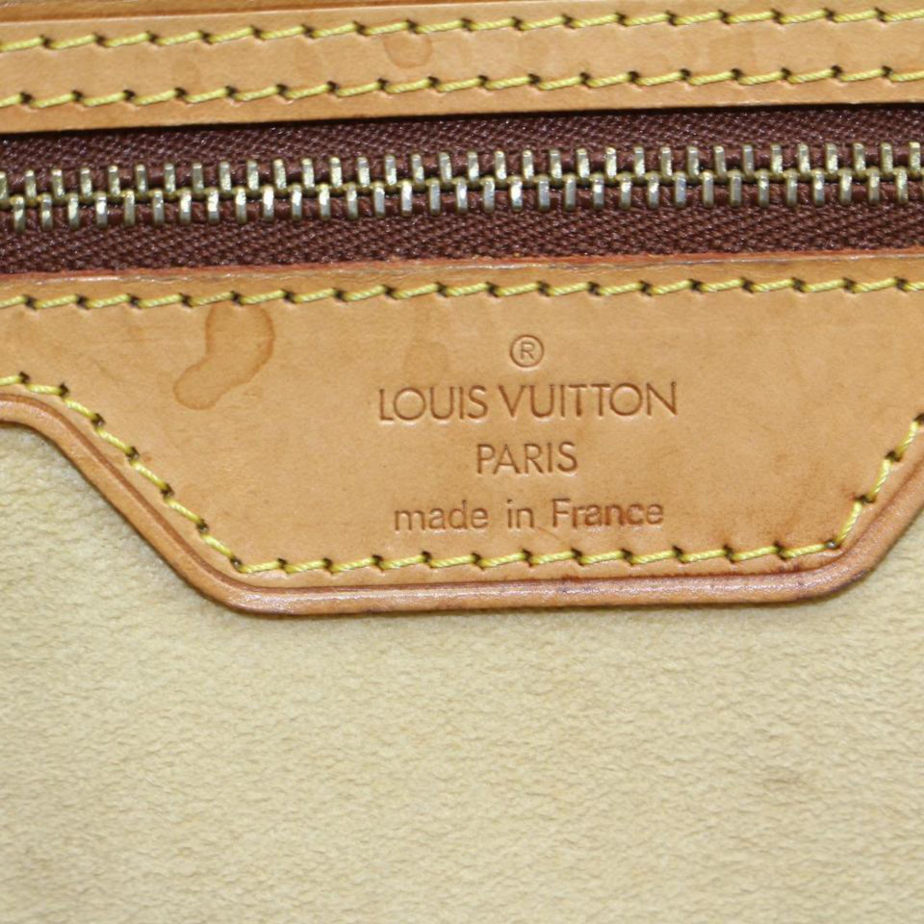 Women's Louis Vuitton Babylone Monogram Zippered Tote 109561 Brown Canvas Shoulder Bag For Sale