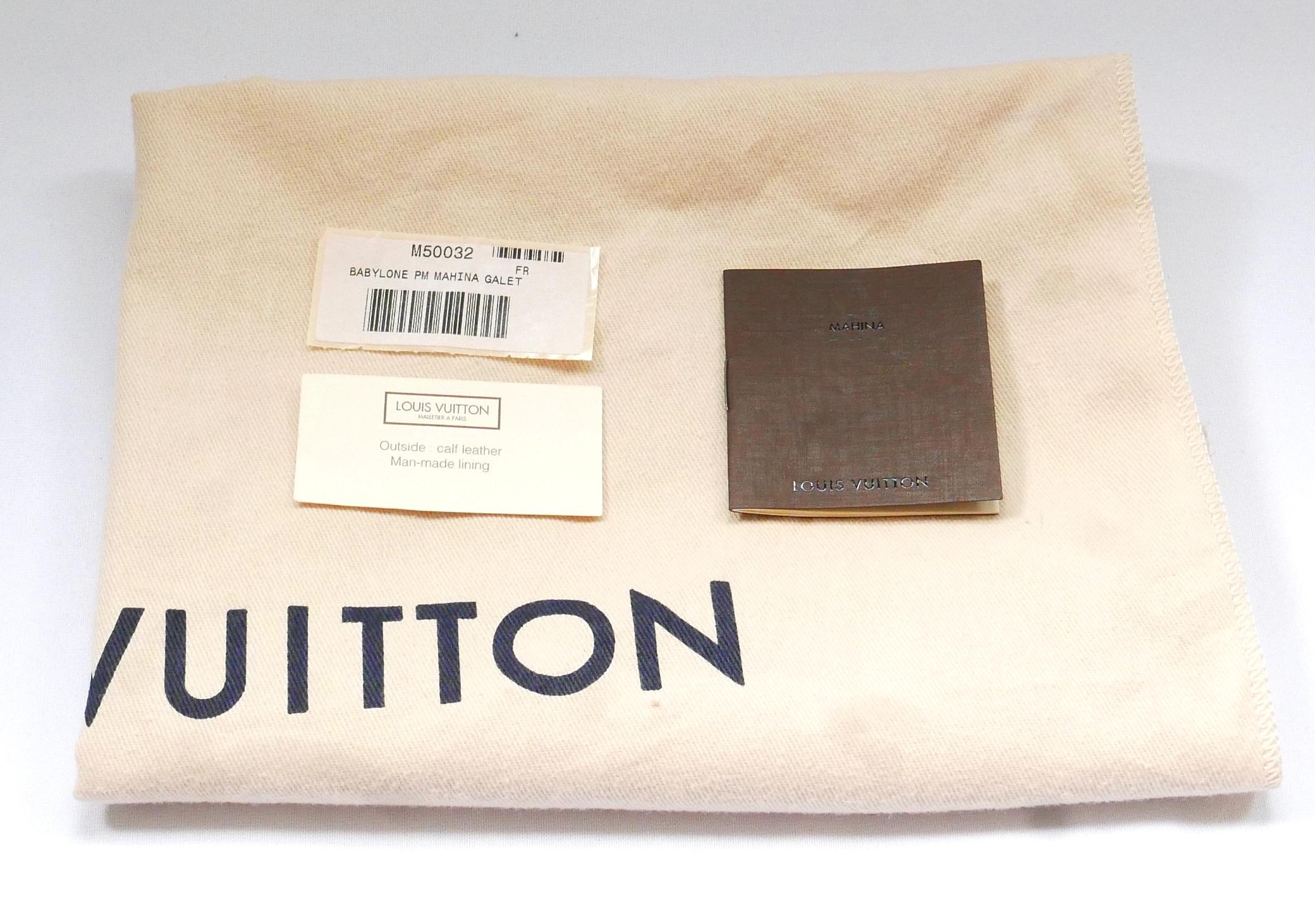 Louis Vuitton Babylone PM Mahina Galet Bag For Sale 3