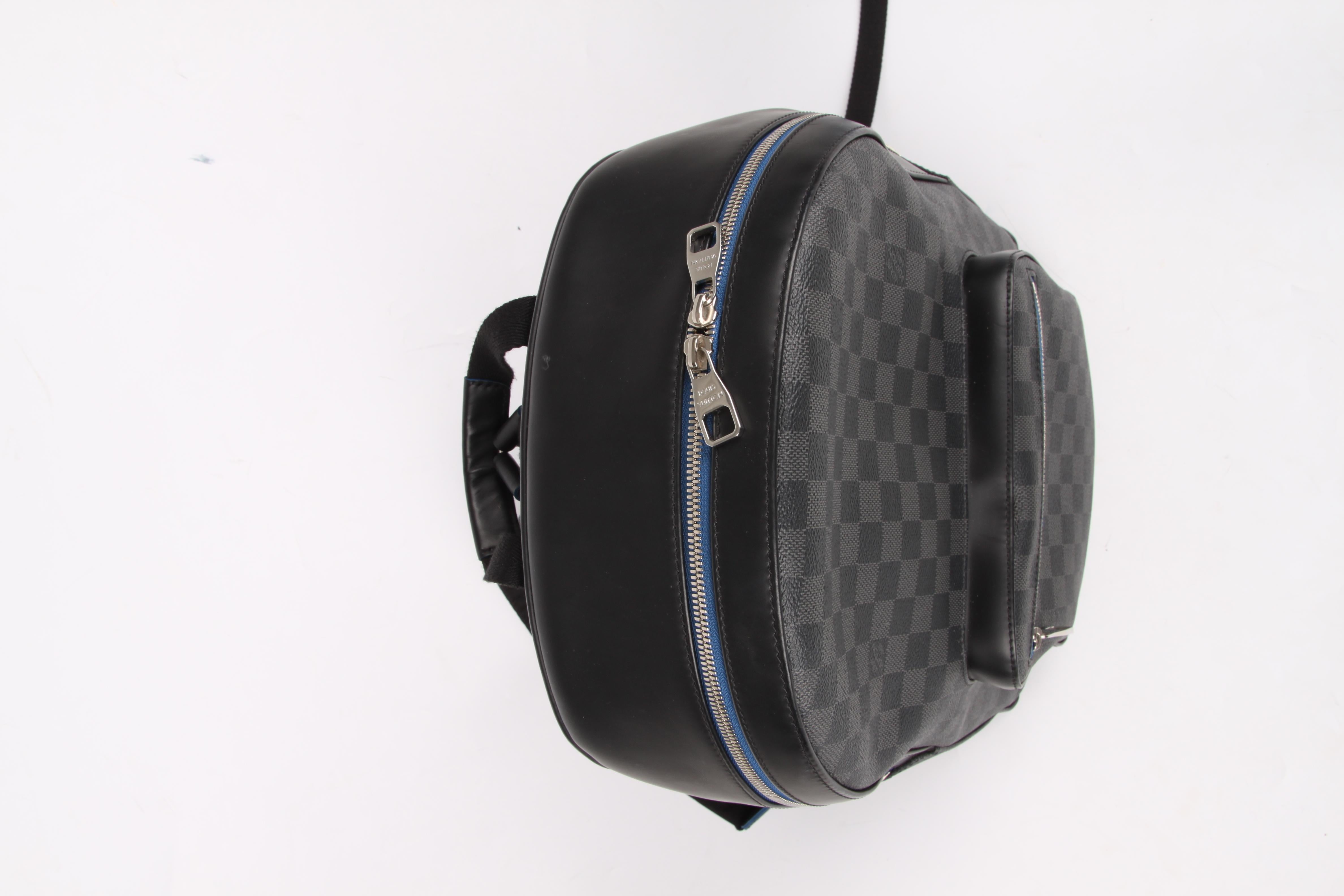 Louis Vuitton Backpack Josh Damier Graphite Neon - grijs/zwart/blauw In Excellent Condition In Baarn, NL
