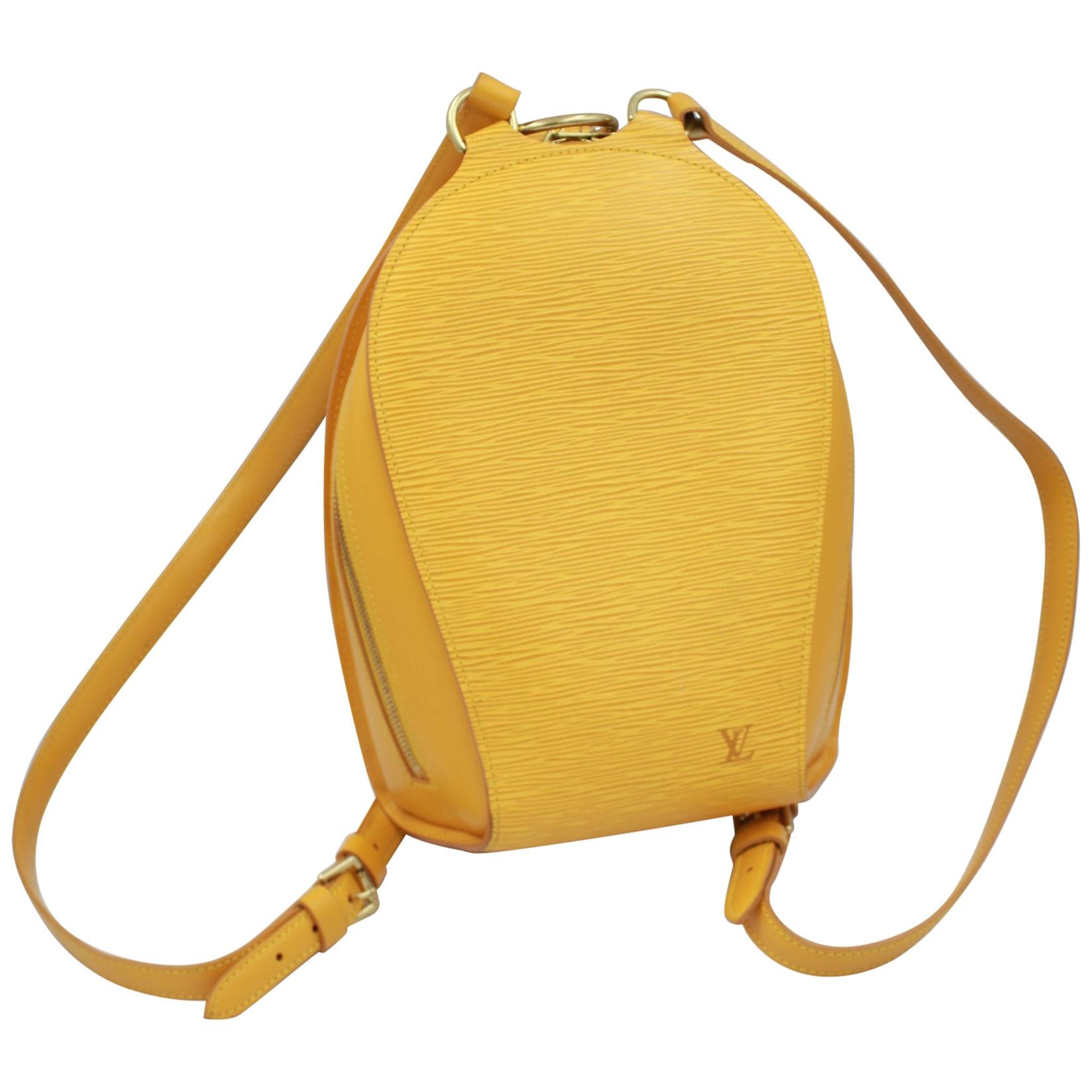 Louis Vuitton Backpack Mabillon in Yellow Epi Leather