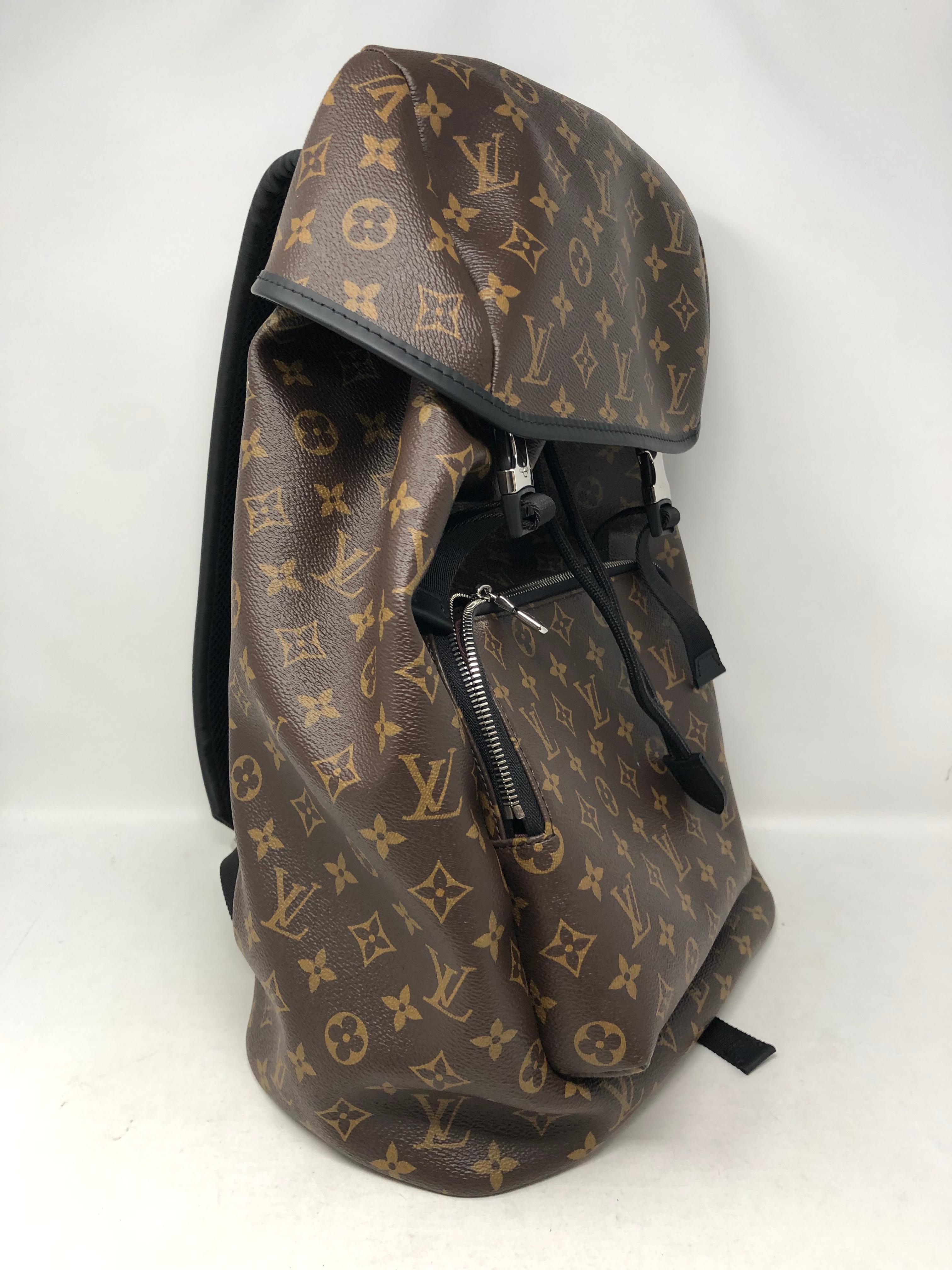 Women's or Men's Louis Vuitton Backpack Zack Monogram Macassar Brown 