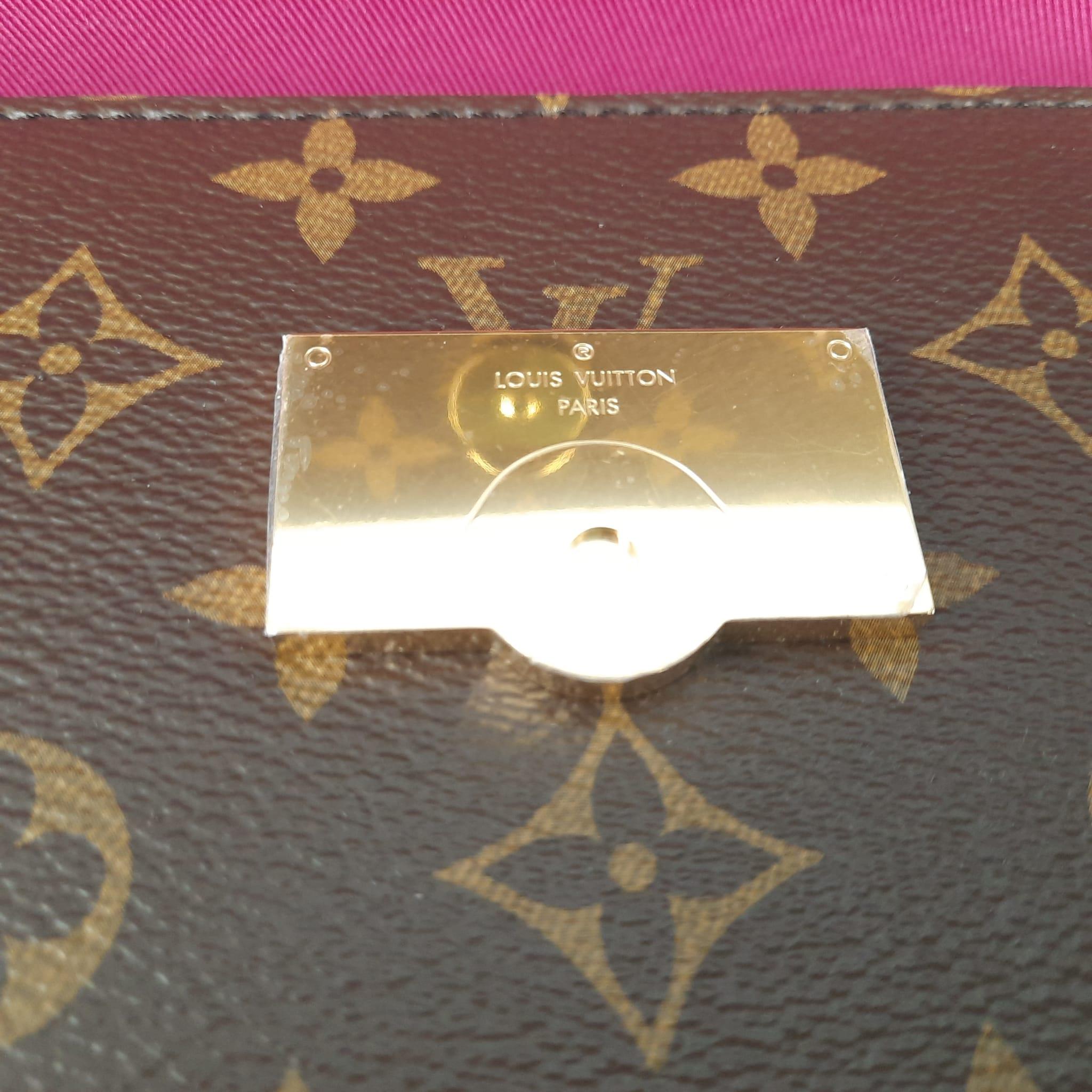 Louis Vuitton Bag Cluny BB Fuchsia Pink, Burgundy Red Monogram canvas 6