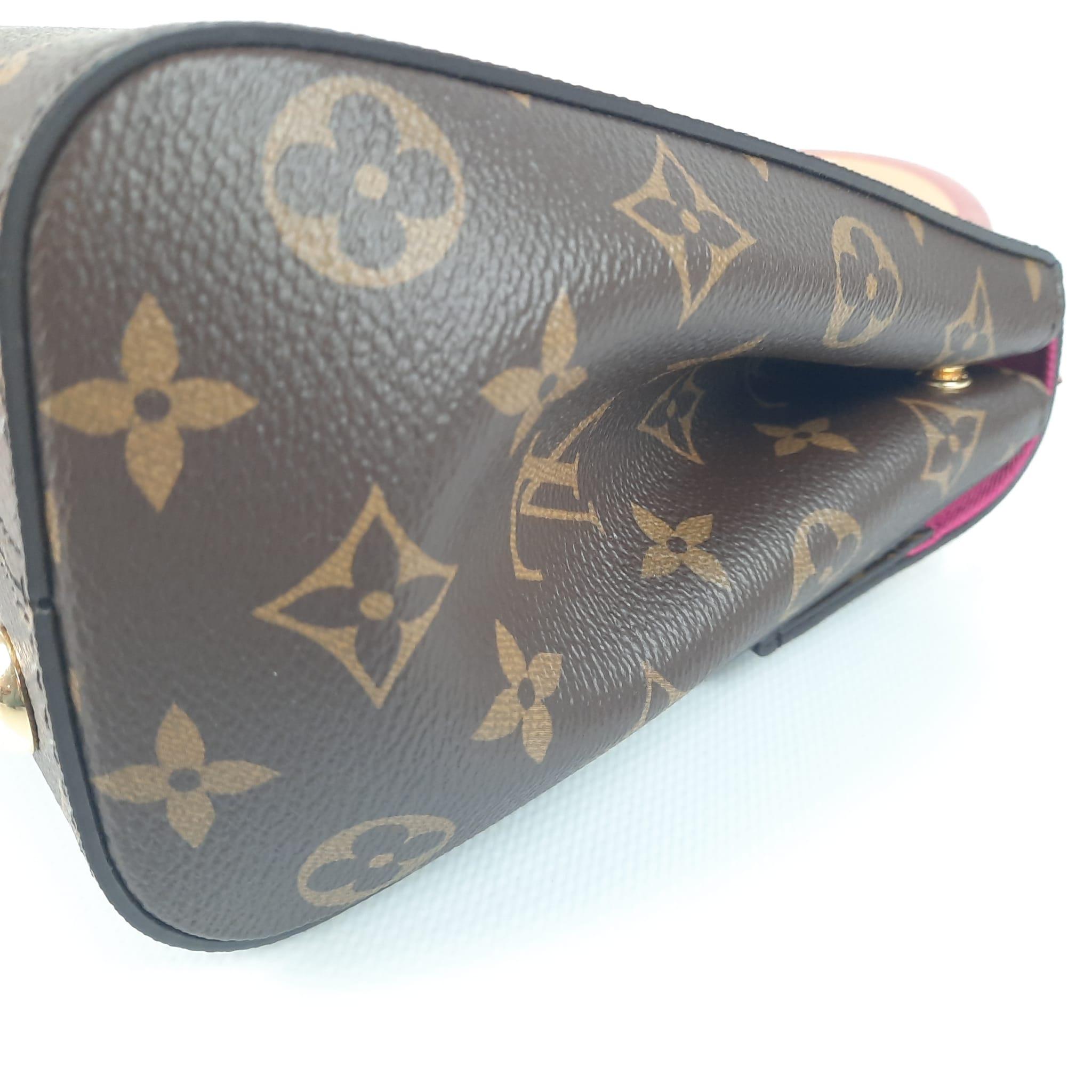 Louis Vuitton Bag Cluny BB Fuchsia Pink, Burgundy Red Monogram canvas 1