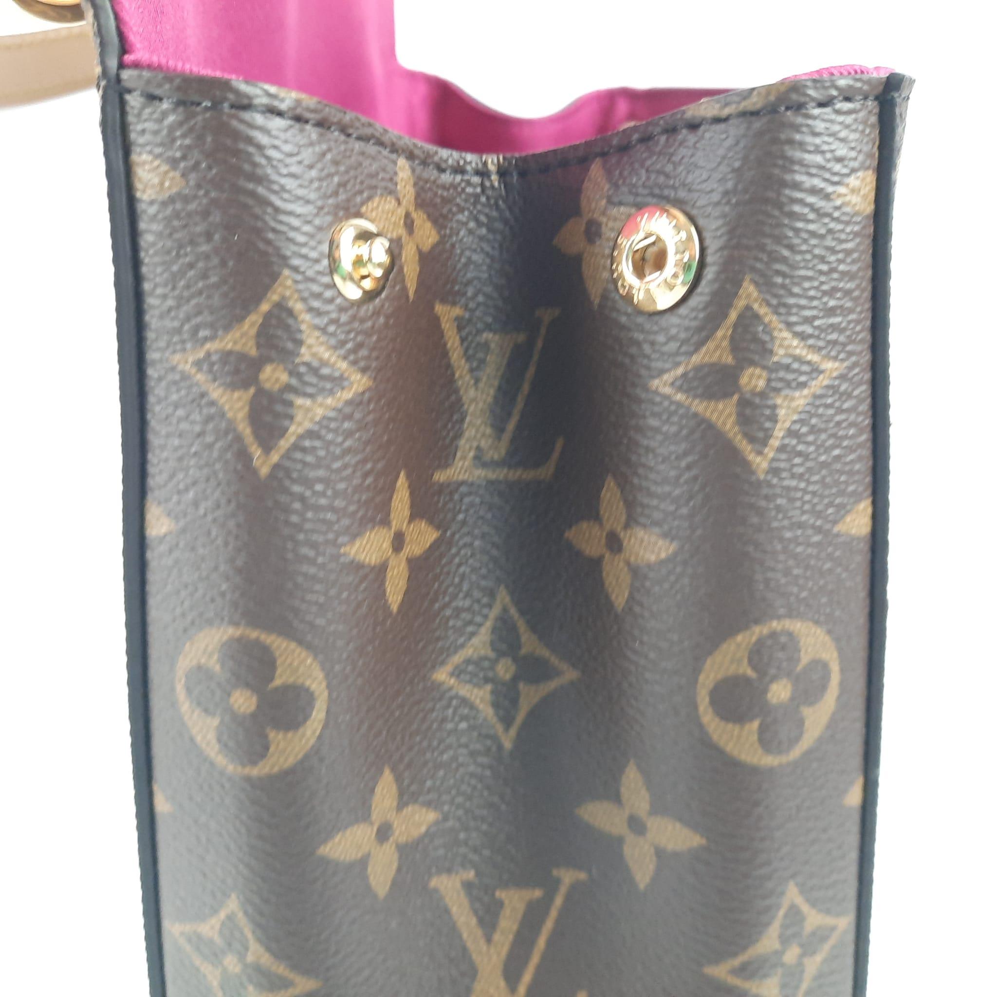 Louis Vuitton Bag Cluny BB Fuchsia Pink, Burgundy Red Monogram canvas 2