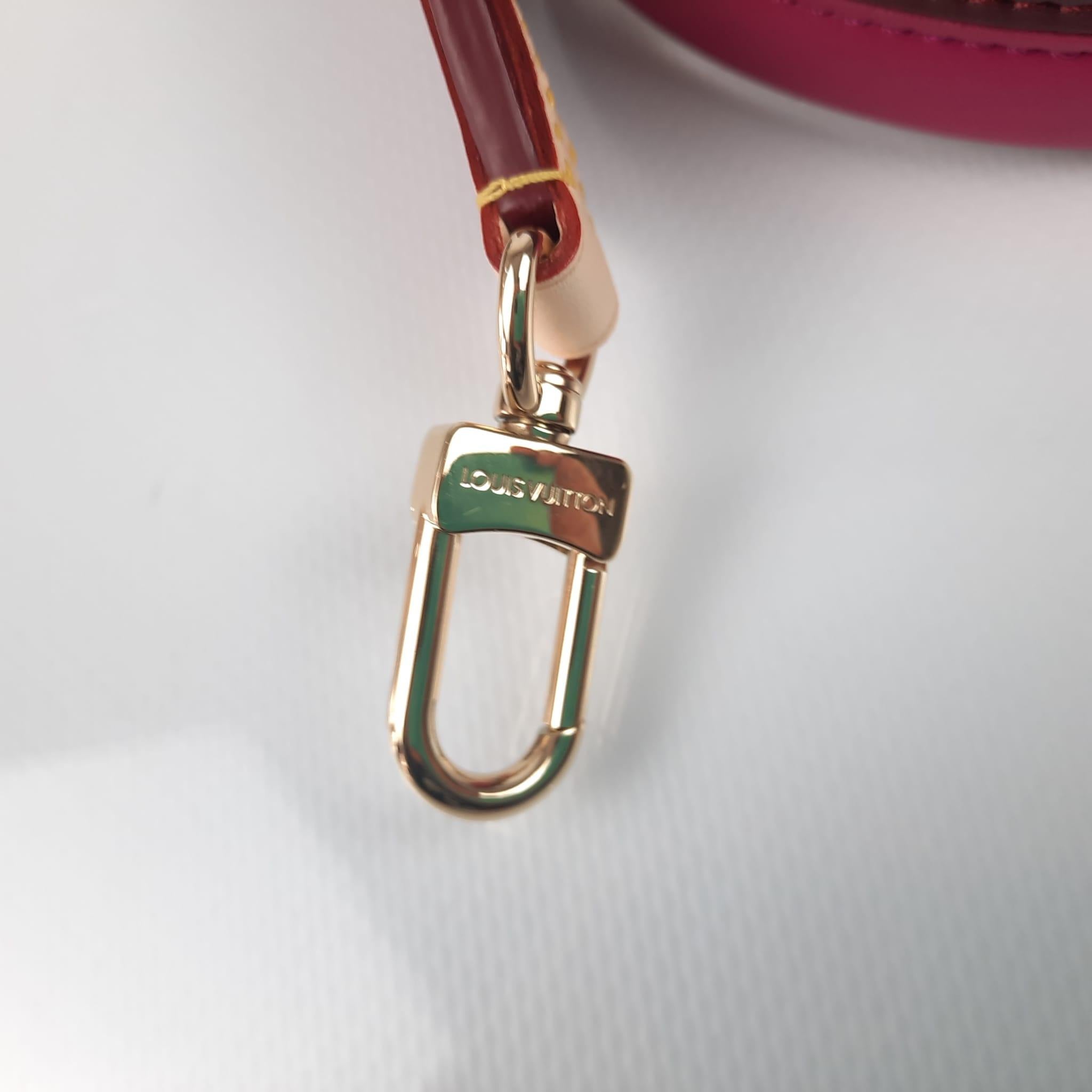 Louis Vuitton Bag Cluny BB Fuchsia Pink, Burgundy Red Monogram canvas 3