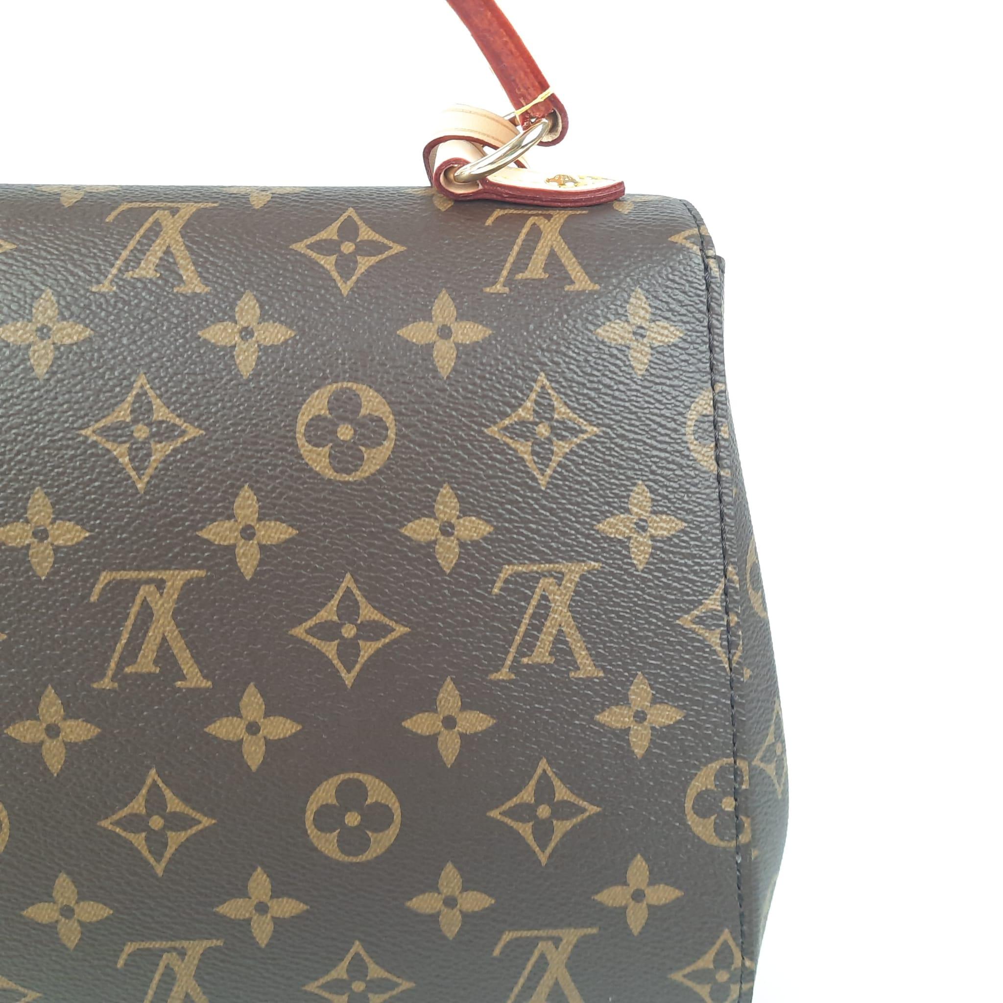 Louis Vuitton Bag Cluny BB Fuchsia Pink, Burgundy Red Monogram canvas 4