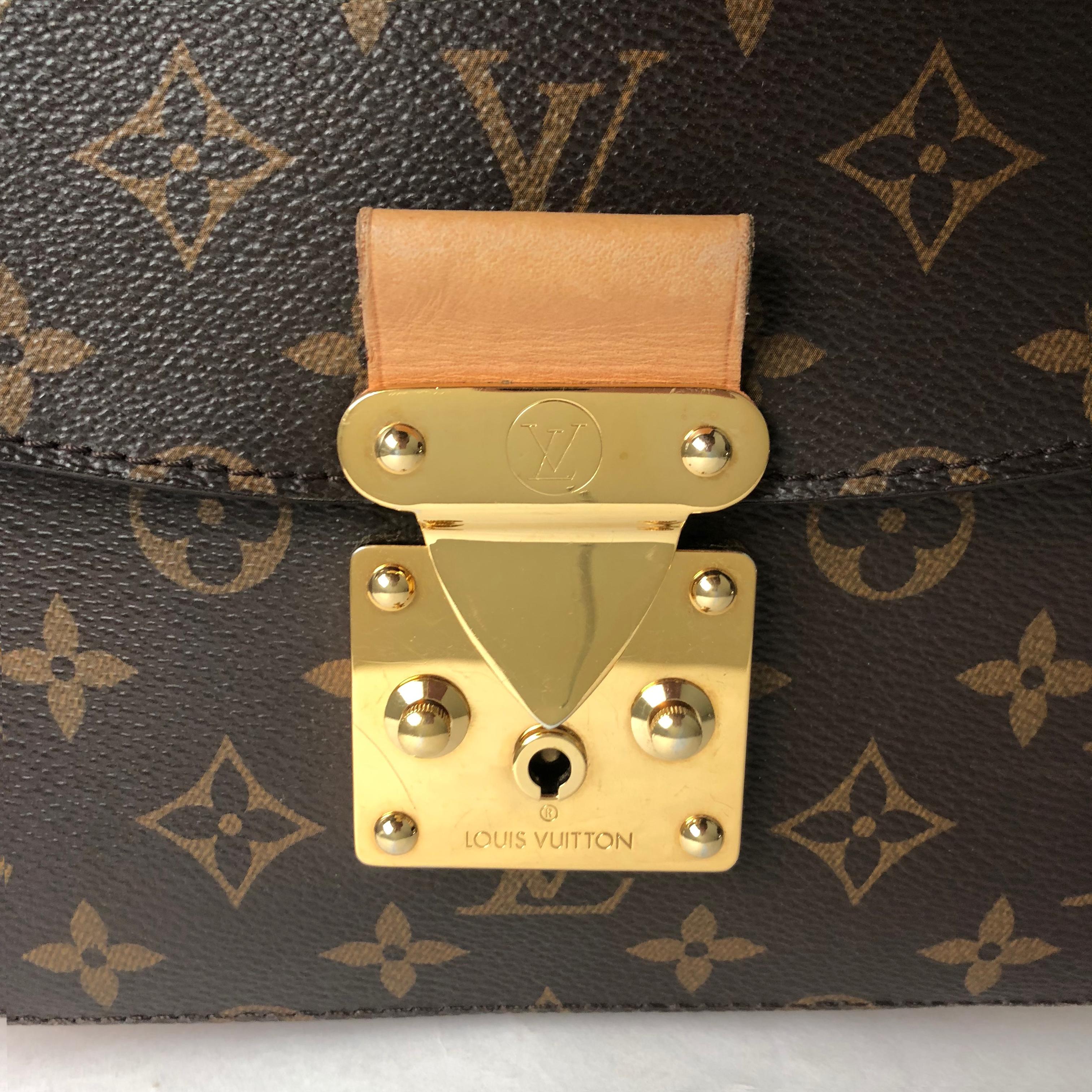 Louis Vuitton Bag Eden MM Monogram Aurore Bag with Shoulder Strap + Dust Cover For Sale 8