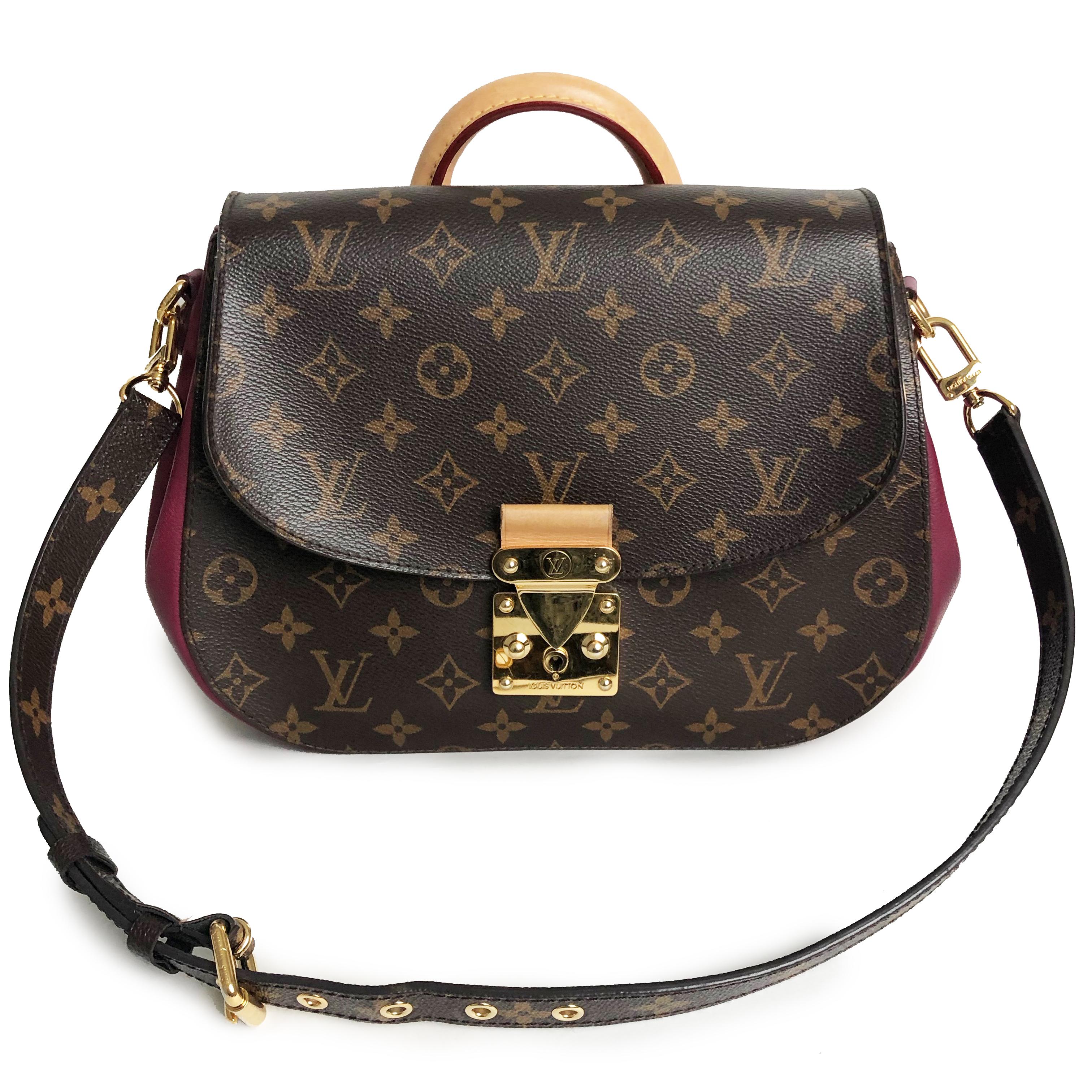 Black Louis Vuitton Bag Eden MM Monogram Aurore Bag with Shoulder Strap + Dust Cover For Sale