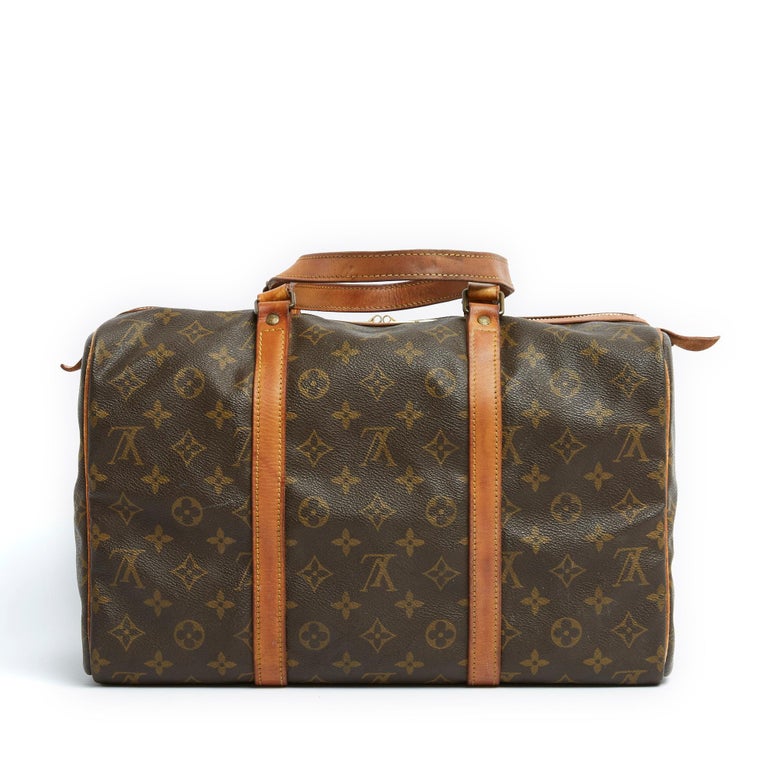 Louis Vuitton Borsa a mano Vintage quadrata Speedy 35 LV Servito