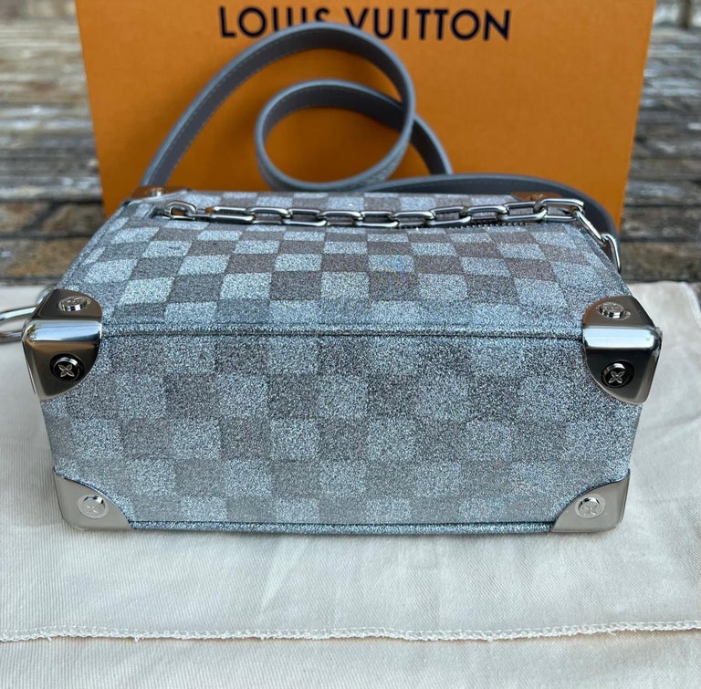 Louis Vuitton Bag Limited Edition Mini Silver Soft Trunk Damier Glitter