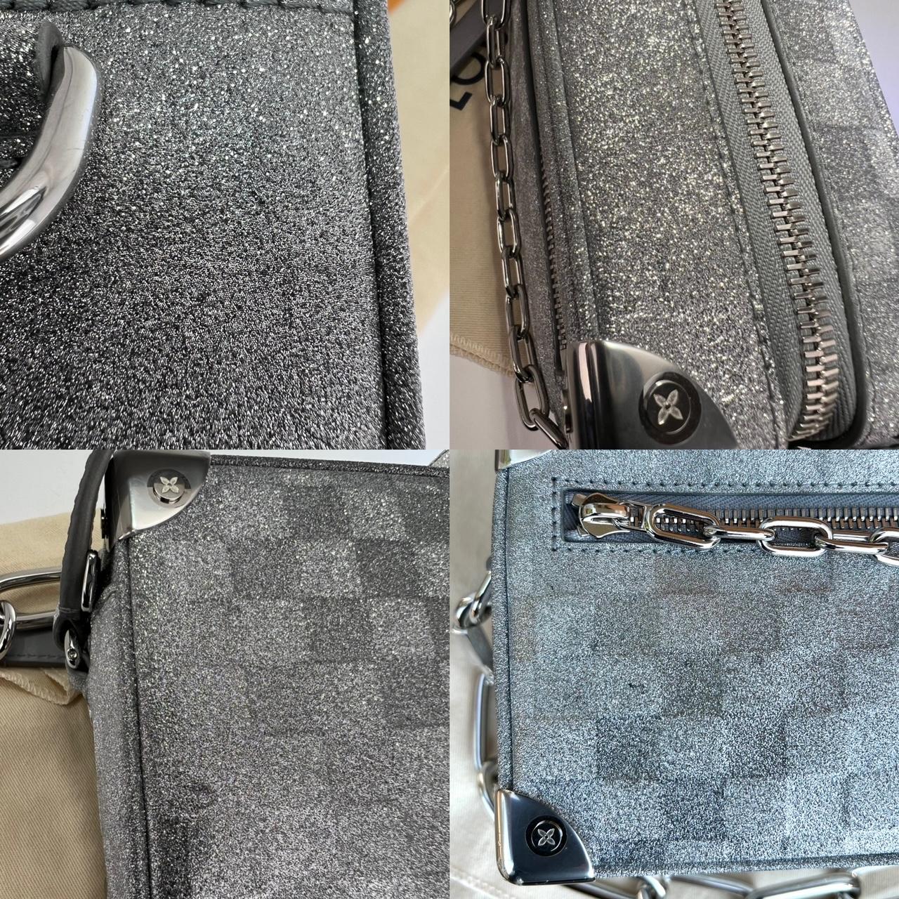 Louis Vuitton Bag Limited Edition Mini Silver Soft Trunk Damier Glitter  1