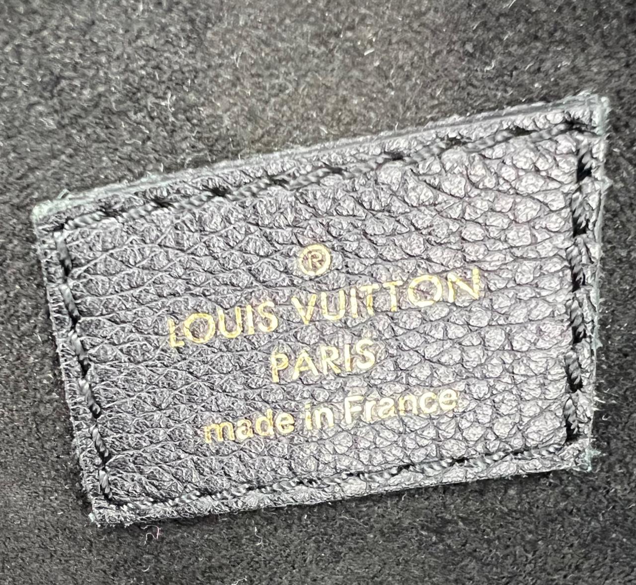 Louis Vuitton Bag PALLAS MM Monogram calf leather Black Handbag Added Insert In Good Condition In Freehold, NJ