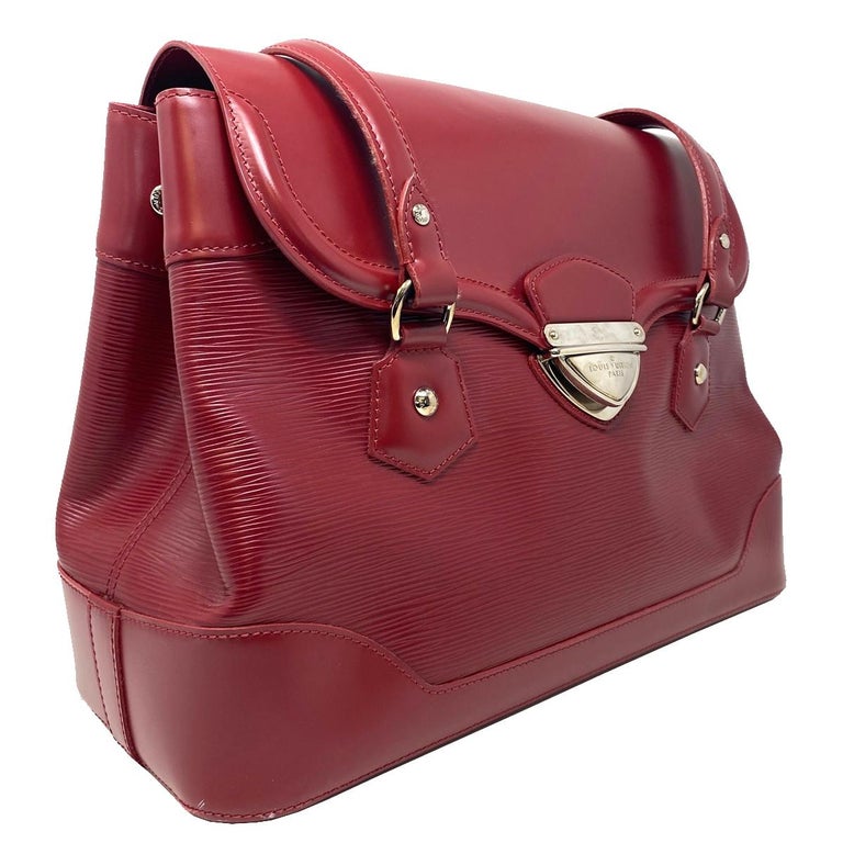 Louis Vuitton - Authenticated Bagatelle Handbag - Leather Red Plain for Women, Very Good Condition