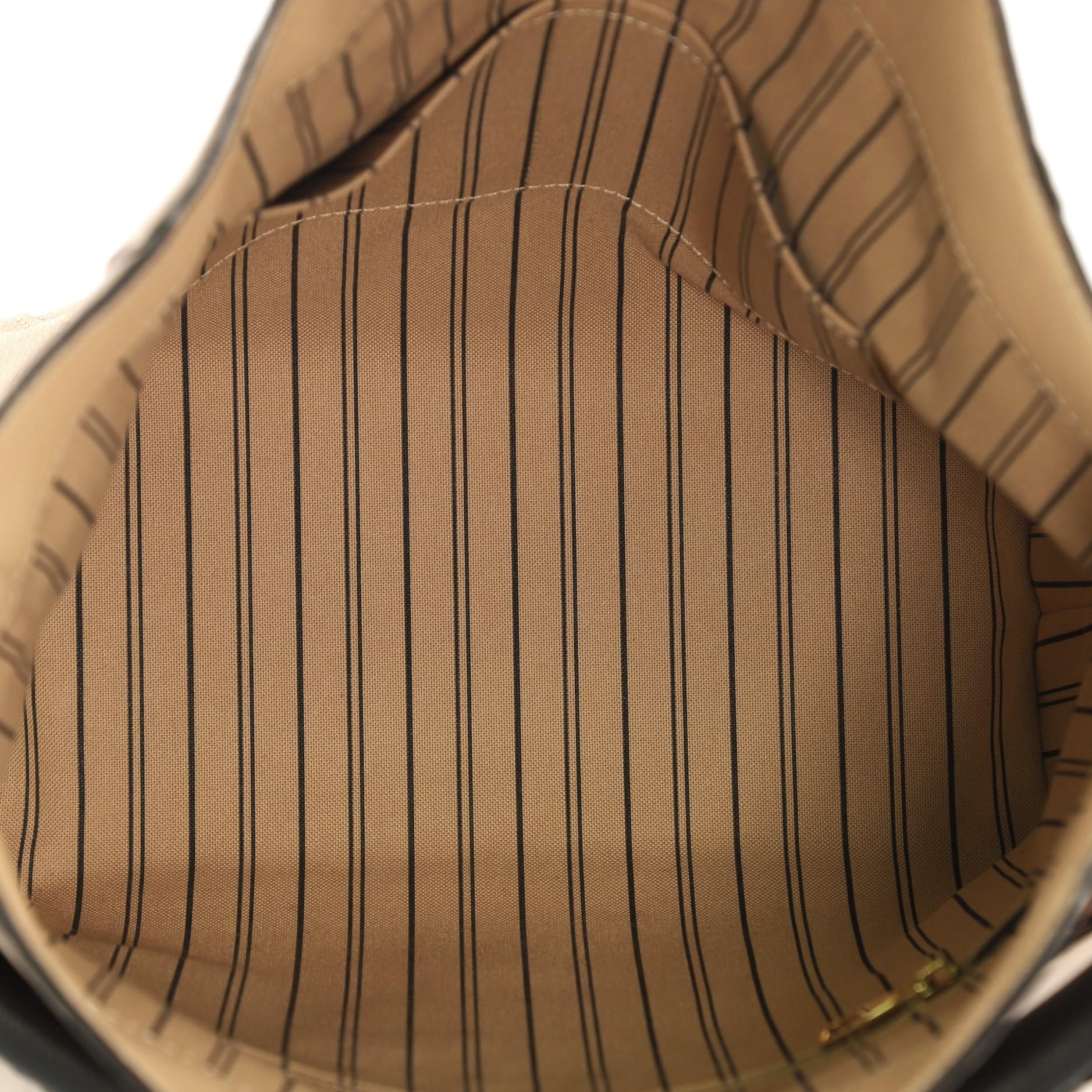Beige  Louis Vuitton Bagatelle Hobo Monogram Empreinte Leather