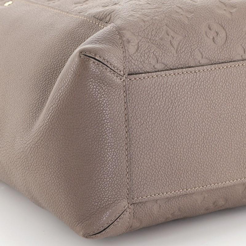 Gray Louis Vuitton Bagatelle Hobo Monogram Empreinte Leather