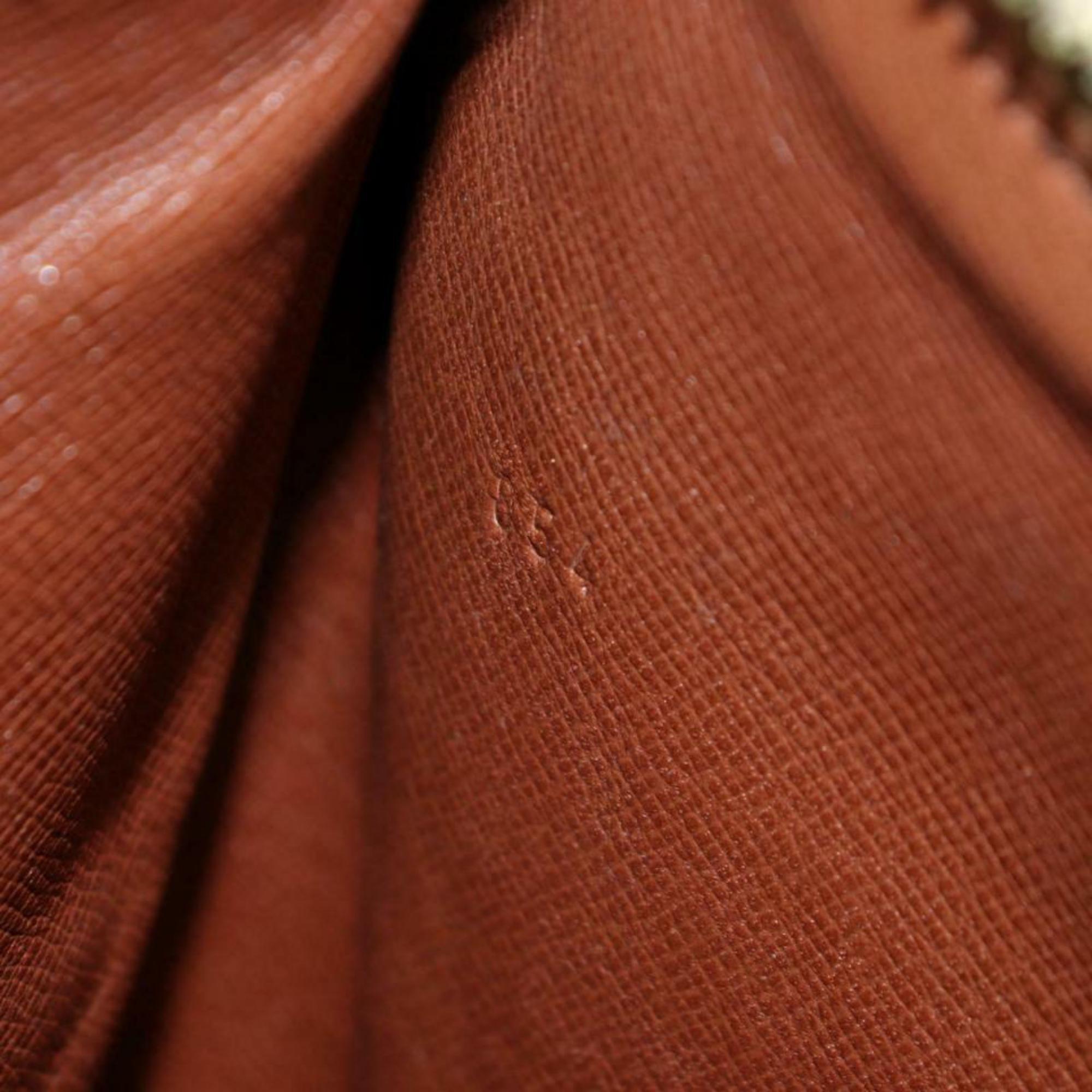 Louis Vuitton Bagatelle Hobo (Ultra Rare) Zip 870653 Brown Canvas Shoulder Bag For Sale 5