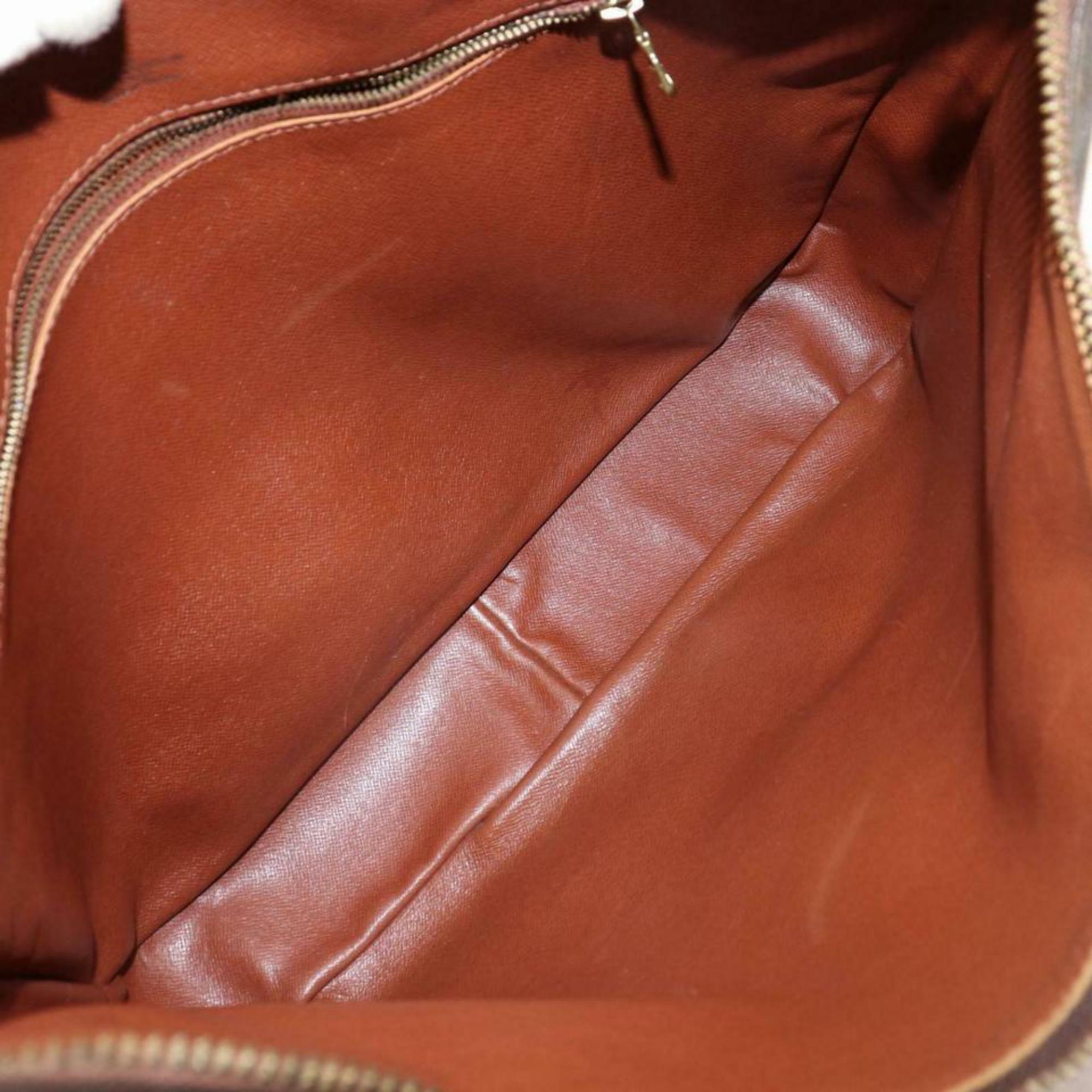 Louis Vuitton Bagatelle Hobo (Ultra Rare) Zip 870653 Brown Canvas Shoulder Bag For Sale 6