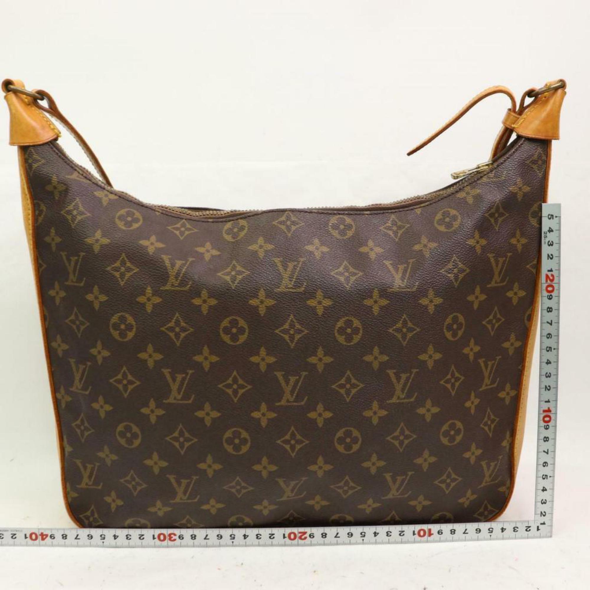 Louis Vuitton Bagatelle Hobo (Ultra Rare) Zip 870653 Brown Canvas Shoulder Bag For Sale 1