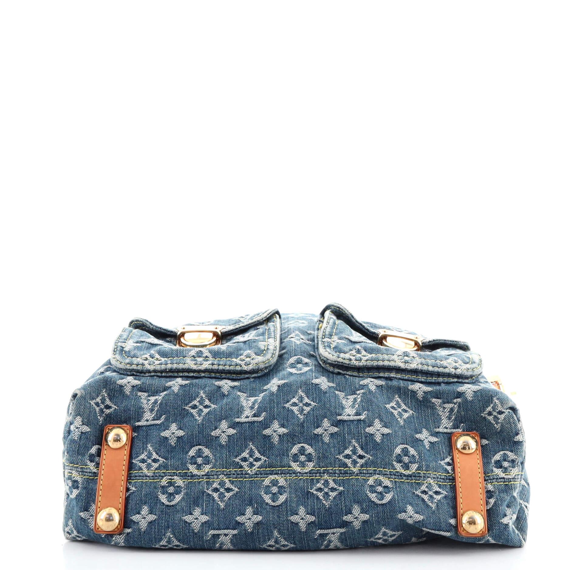 Louis Vuitton Baggy Handbag Denim GM In Good Condition In NY, NY