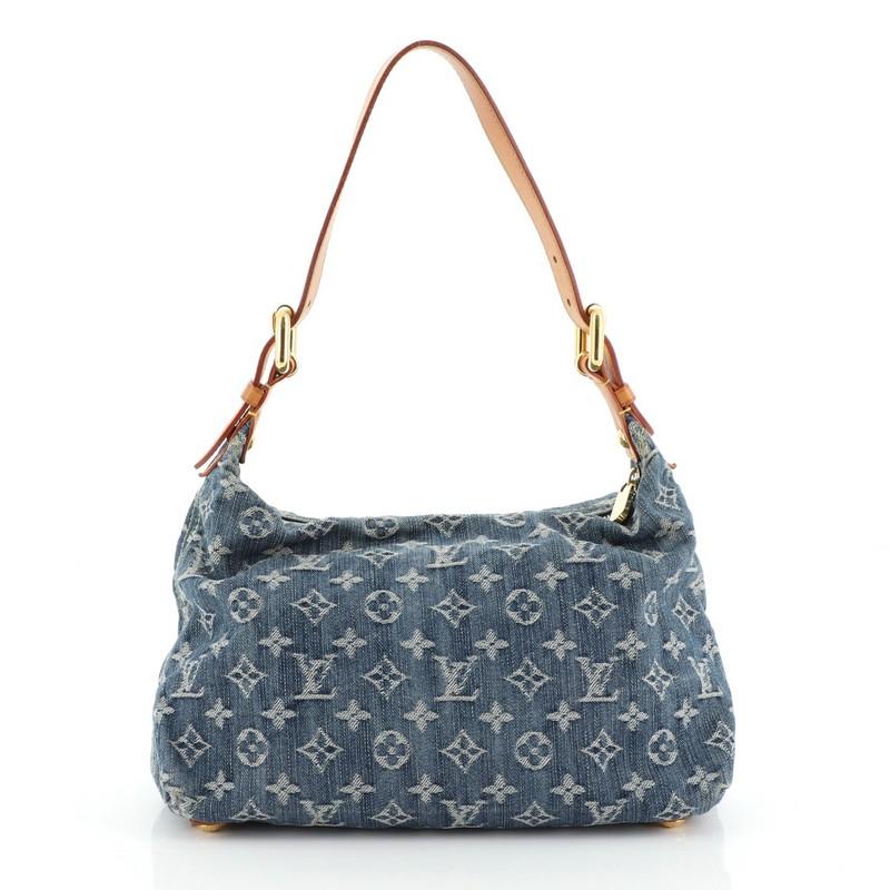 Louis Vuitton Baggy Handbag Denim PM In Good Condition In NY, NY