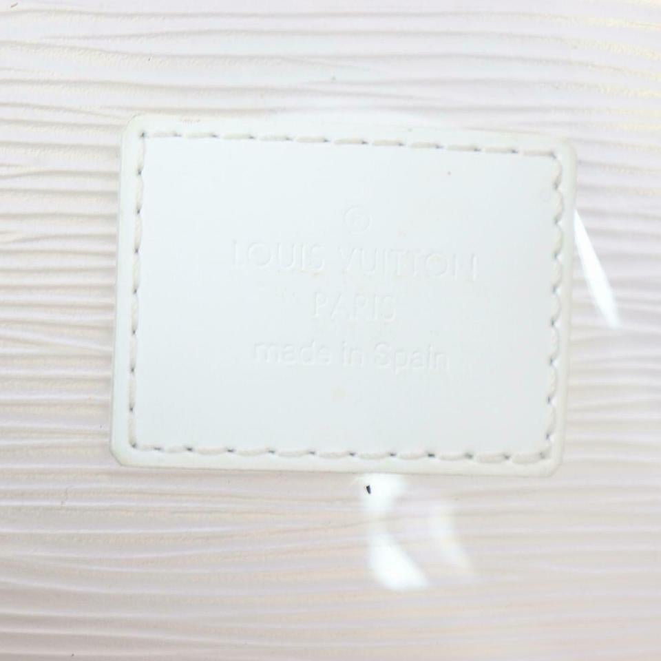 Women's Louis Vuitton Baïa Plage Clear Translucent Epi with Pouch 871018 White Vinyl 