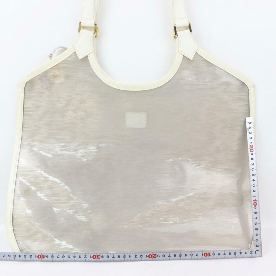 Louis Vuitton Baïa Plage Clear Translucent Epi with Pouch 871018 White Vinyl 1
