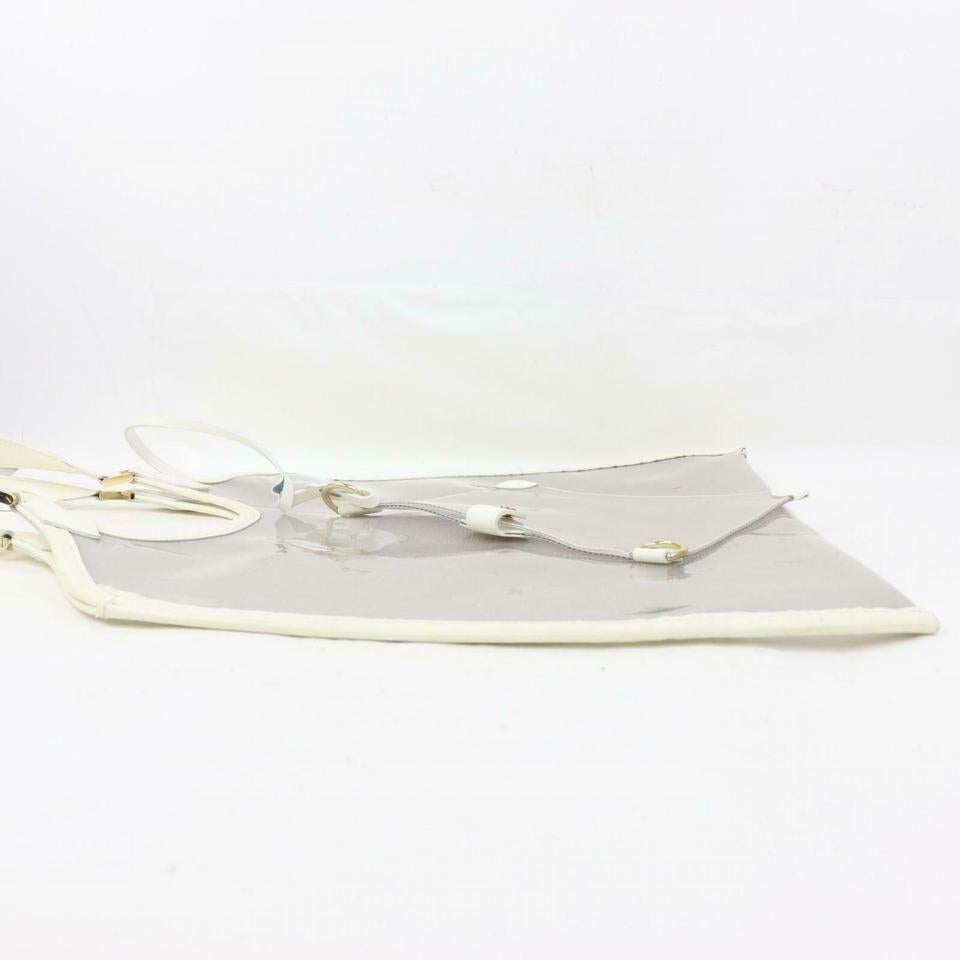 Louis Vuitton Baïa Plage Clear Translucent Epi with Pouch 871018 White Vinyl 3