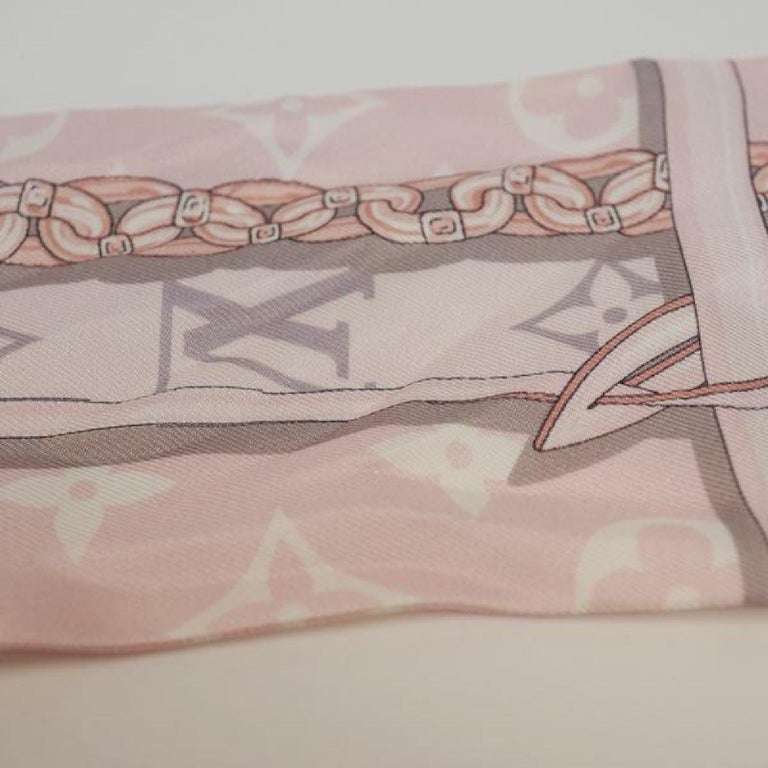 New Dior Monogram Pink Bag Scarf For Sale at 1stDibs