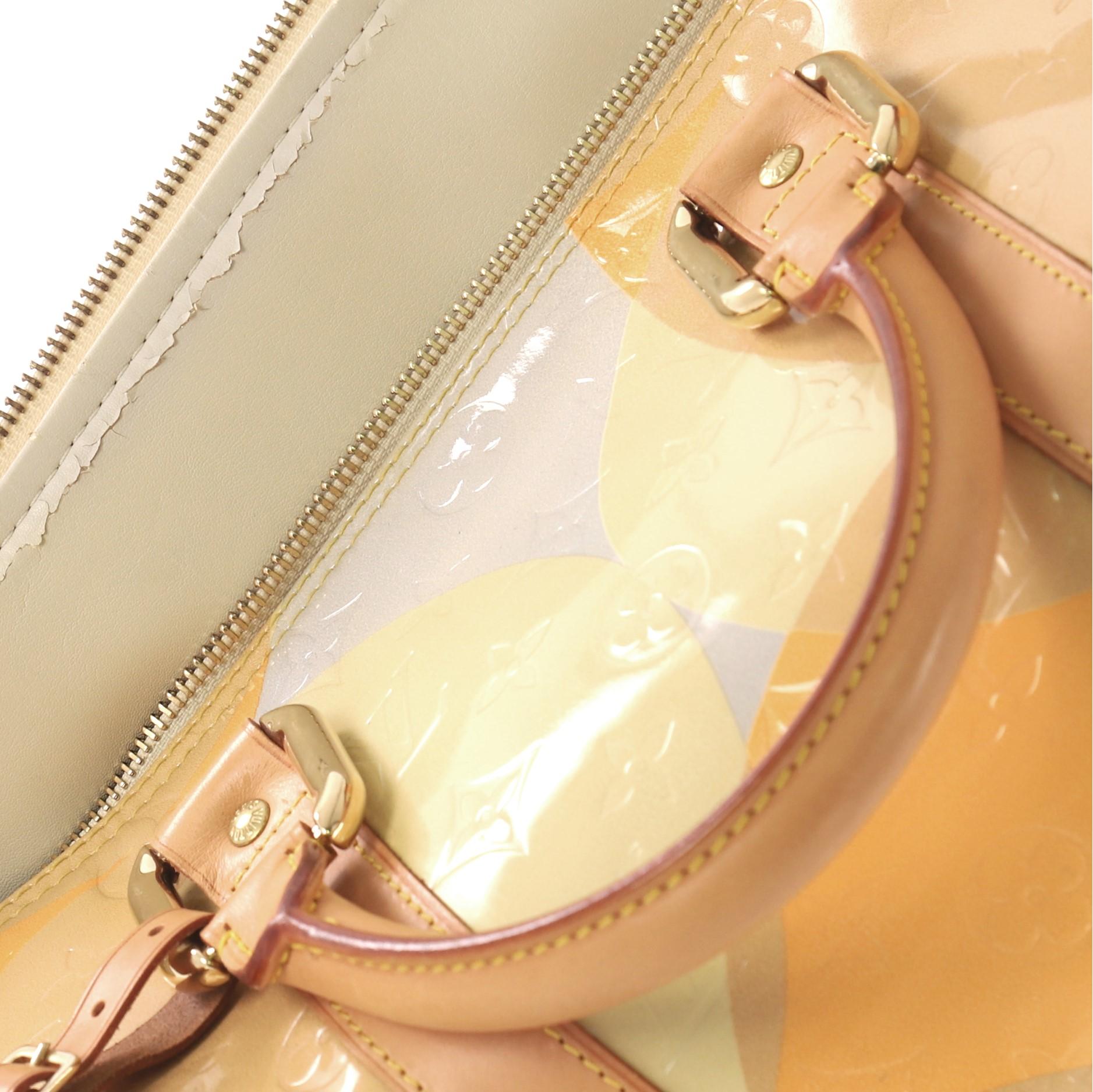 Louis Vuitton Barrel Keepall Handbag Fleur Monogram Vernis 45 4