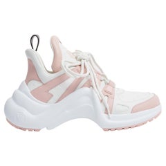 Louis Vuitton Baskets EU37 Archlight Pink White Monogram Sneakers UK4 US6.5 LV
