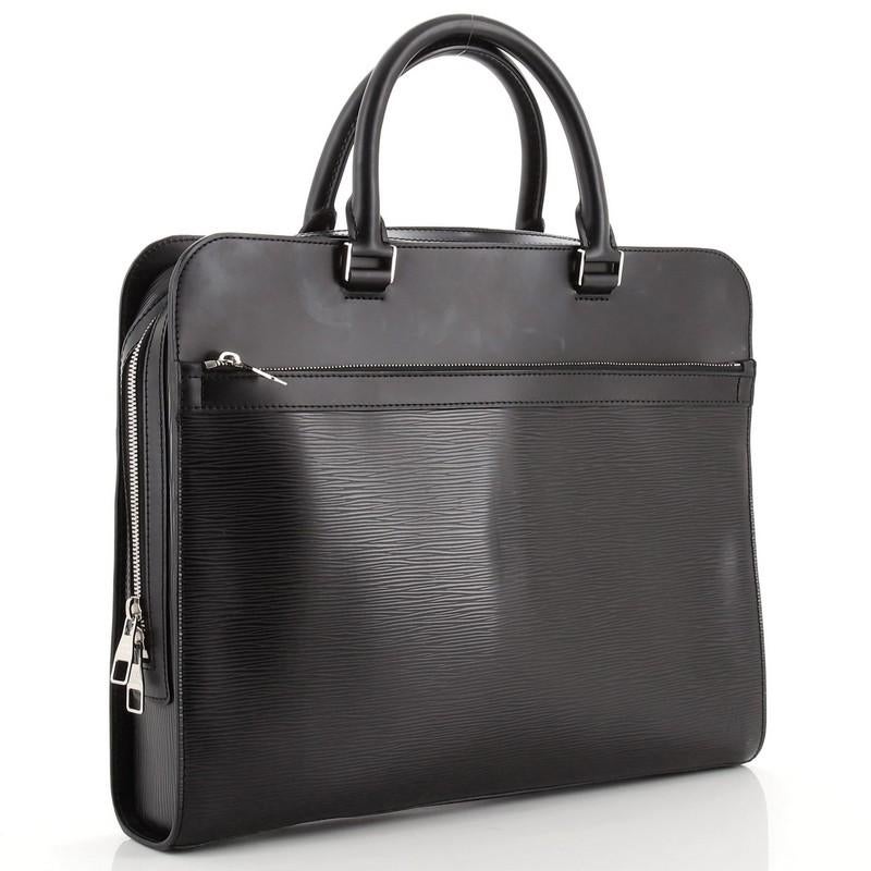Black Louis Vuitton Bassano Briefcase Epi Leather GM