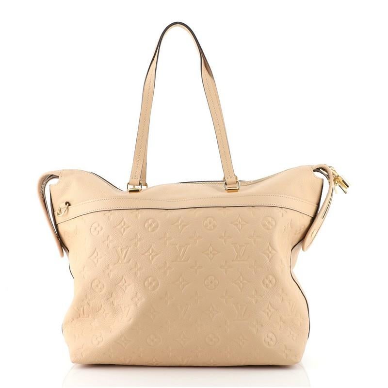 Beige Louis Vuitton Bastille Bag Monogram Empreinte Leather MM