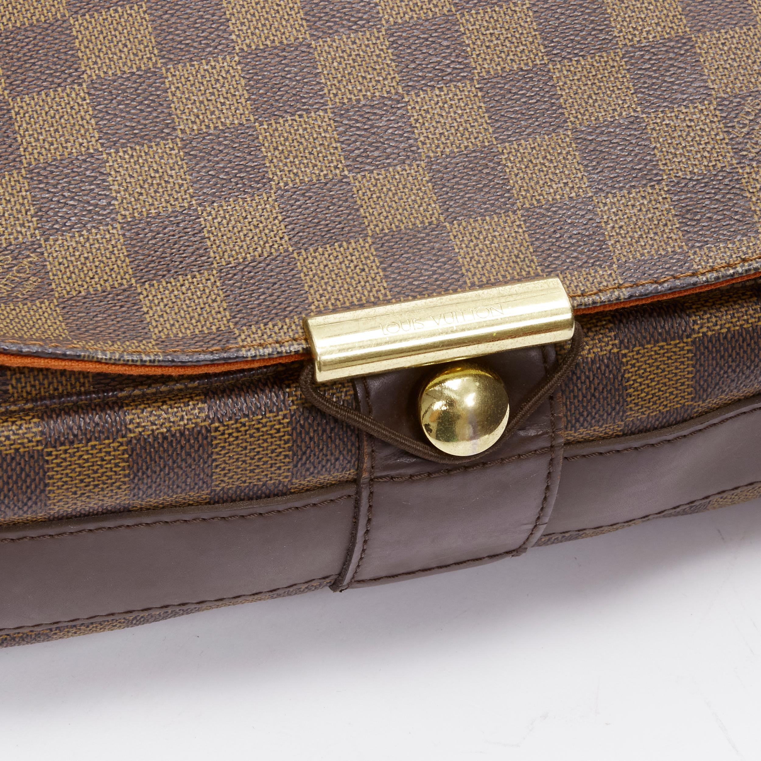 LOUIS VUITTON Bastille Ebene brown Damier LV logo canvas messenger crossbody bag For Sale 2