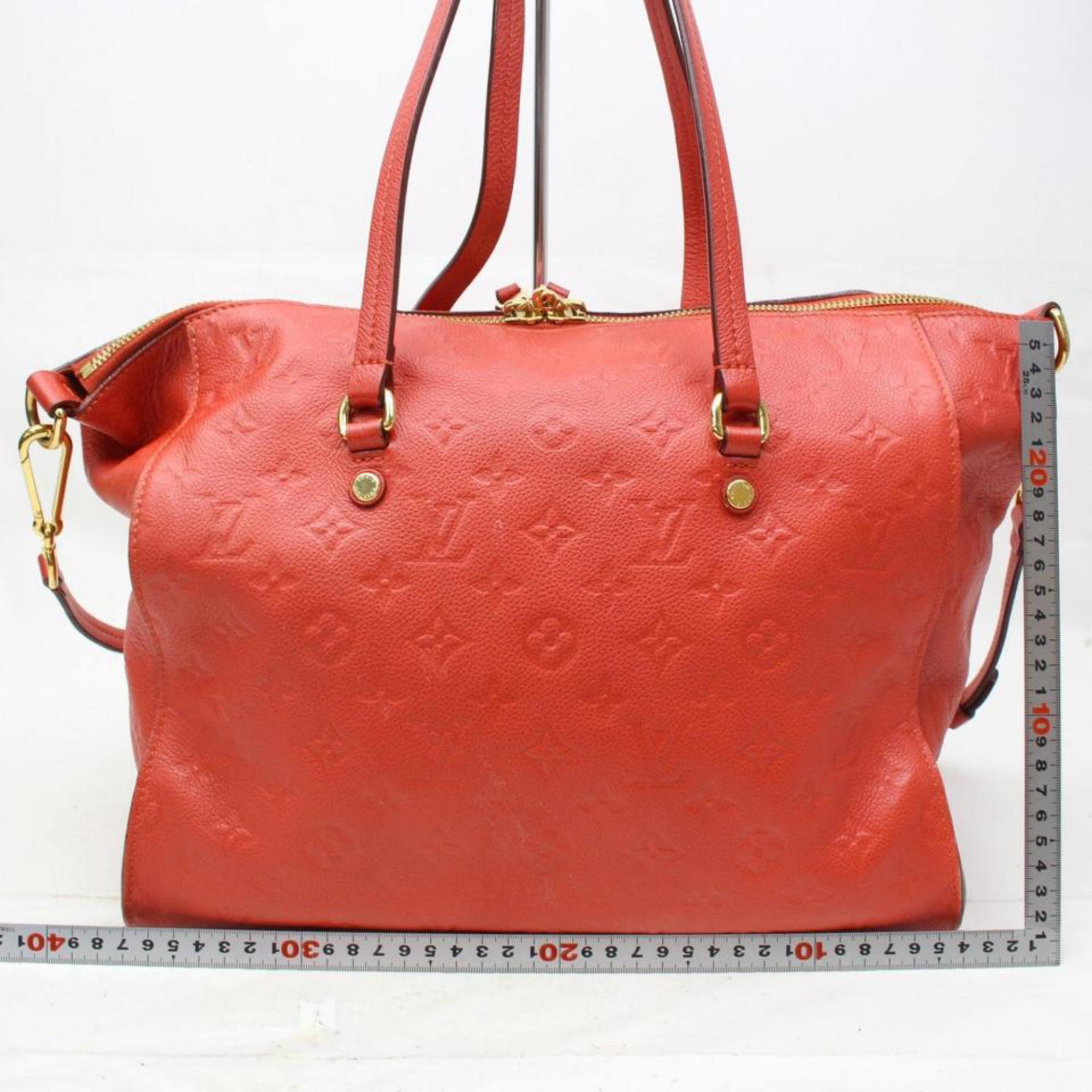 Louis Vuitton Bastille Empreinte Mm 2way Tote 2189962 Red Leather Shoulder Bag For Sale 1