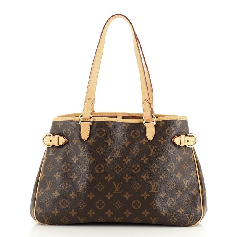 Black Louis Vuitton Batignolles Handbag Monogram Canvas Horizontal