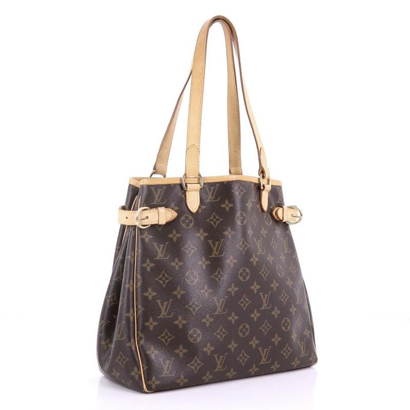 Gray Louis Vuitton Batignolles Handbag Monogram Canvas Vertical