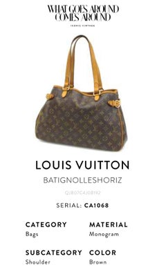 Louis Vuitton Batignolles Vintage Monogram Louis Vuitton Purse LV Tote