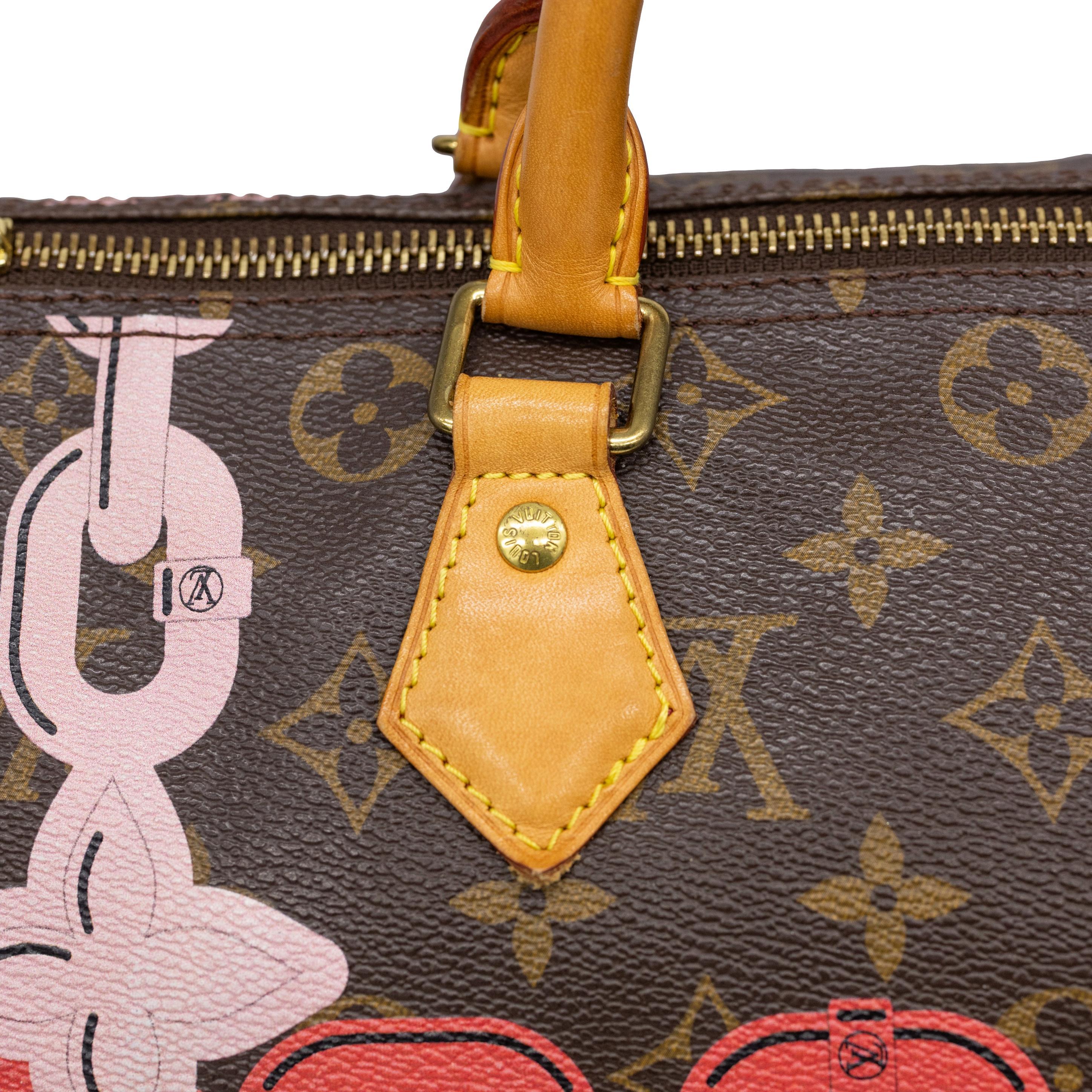 Louis Vuitton Bay Rose Ballerine Poppy Speedy 30 Top Handle Bag, France 2016. For Sale 4