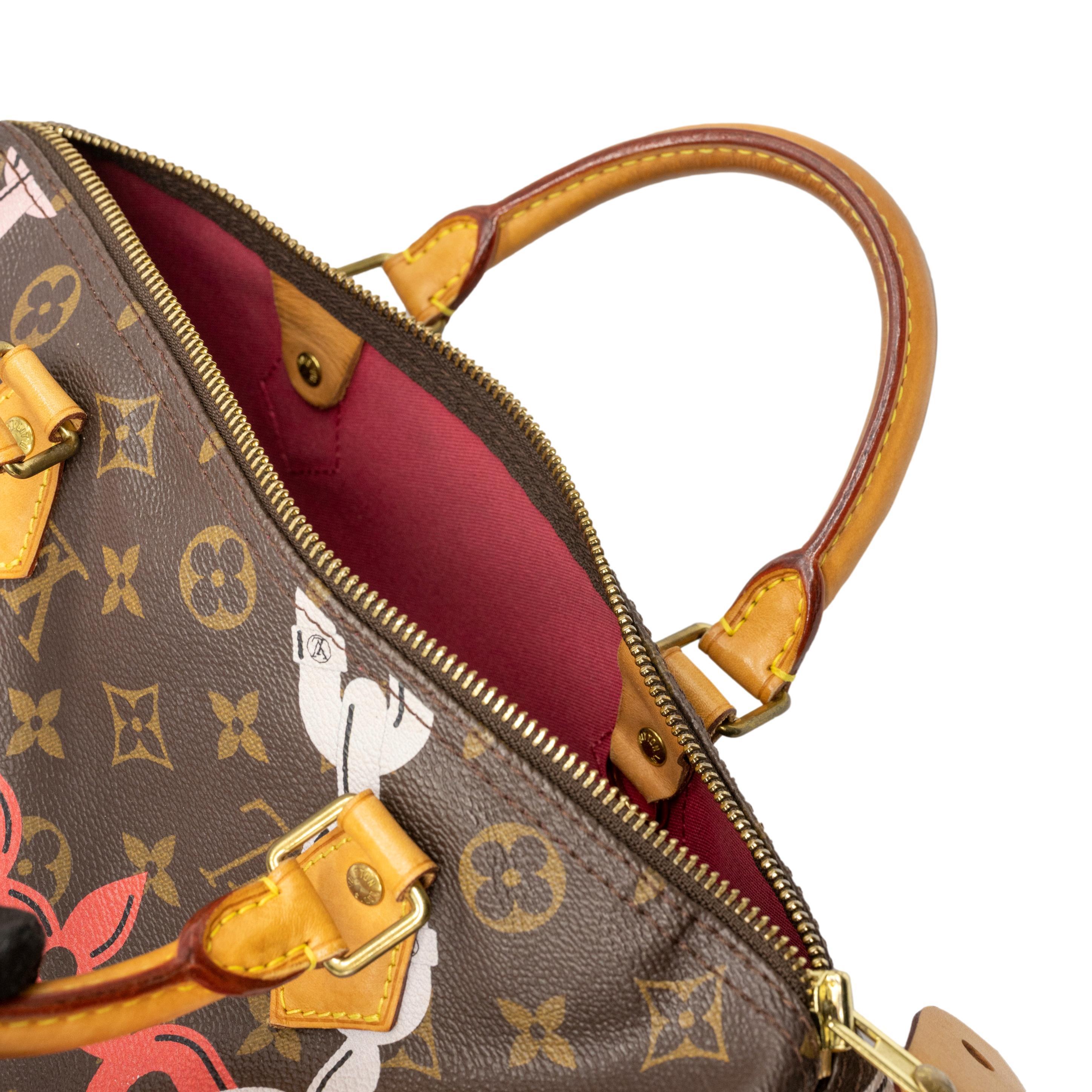 Louis Vuitton Bay Rose Ballerine Poppy Speedy 30 Top Handle Bag, France 2016. For Sale 6