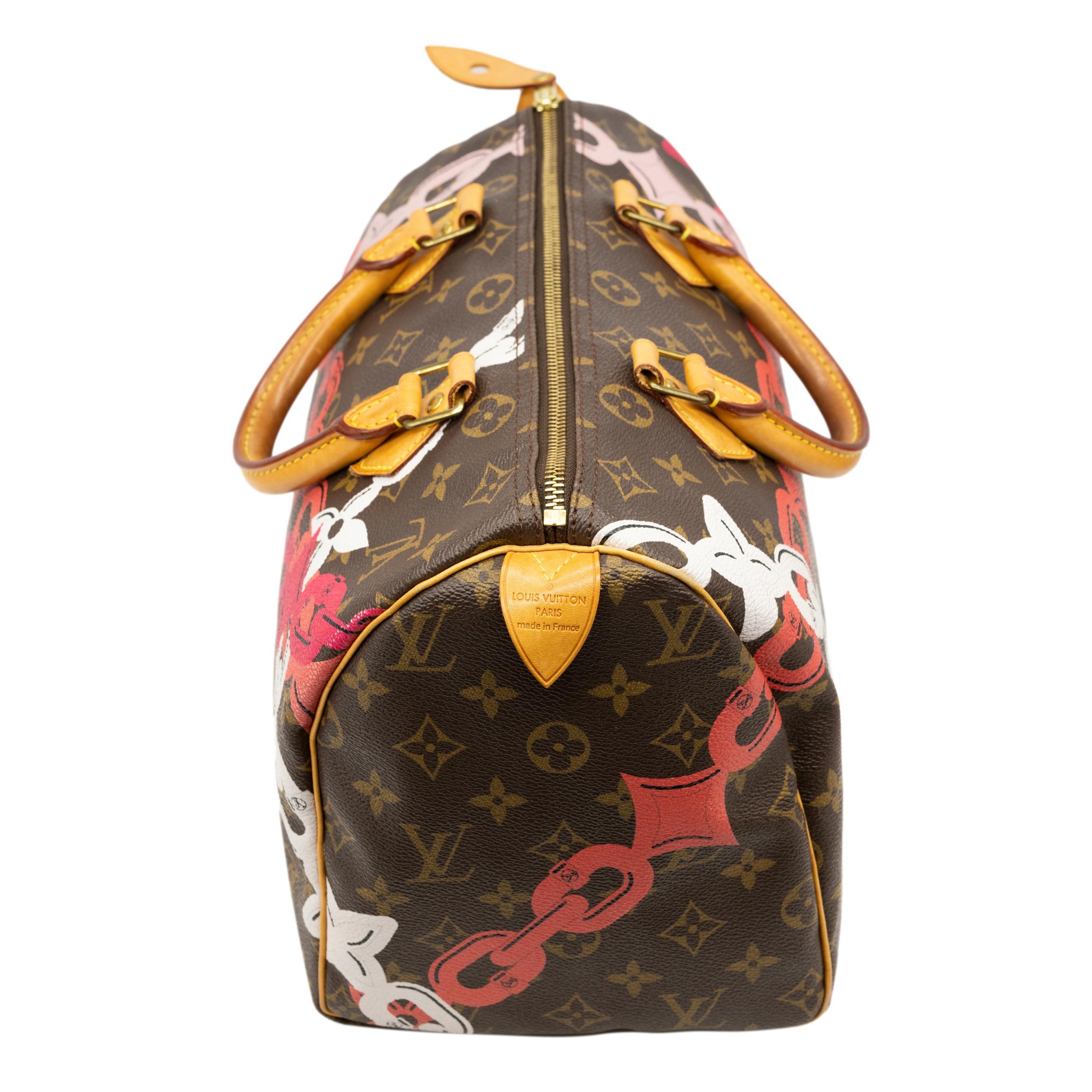Louis Vuitton Bay Rose Ballerine Poppy Speedy 30 Top Handle Bag, France 2016. In Good Condition For Sale In Banner Elk, NC
