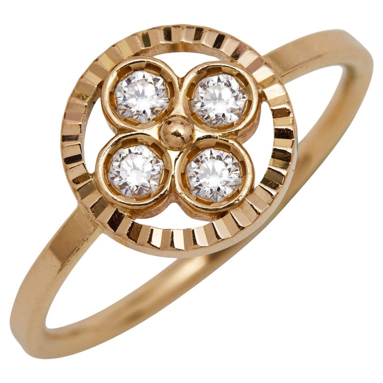 Louis Vuitton Blossom Open Ring, White Gold and Diamonds - Luxury