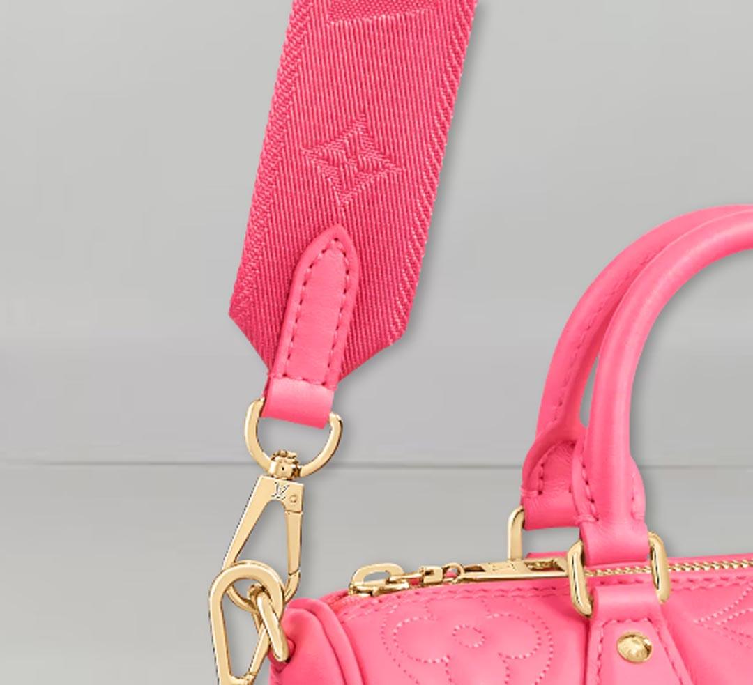 Louis Vuitton BB Butterfly Bag Pink Dragon Fruit Quilted and Embroidered Smooth 1