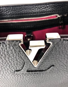 Louis Vuitton BB Capucines Black/ Pink taurillon leather