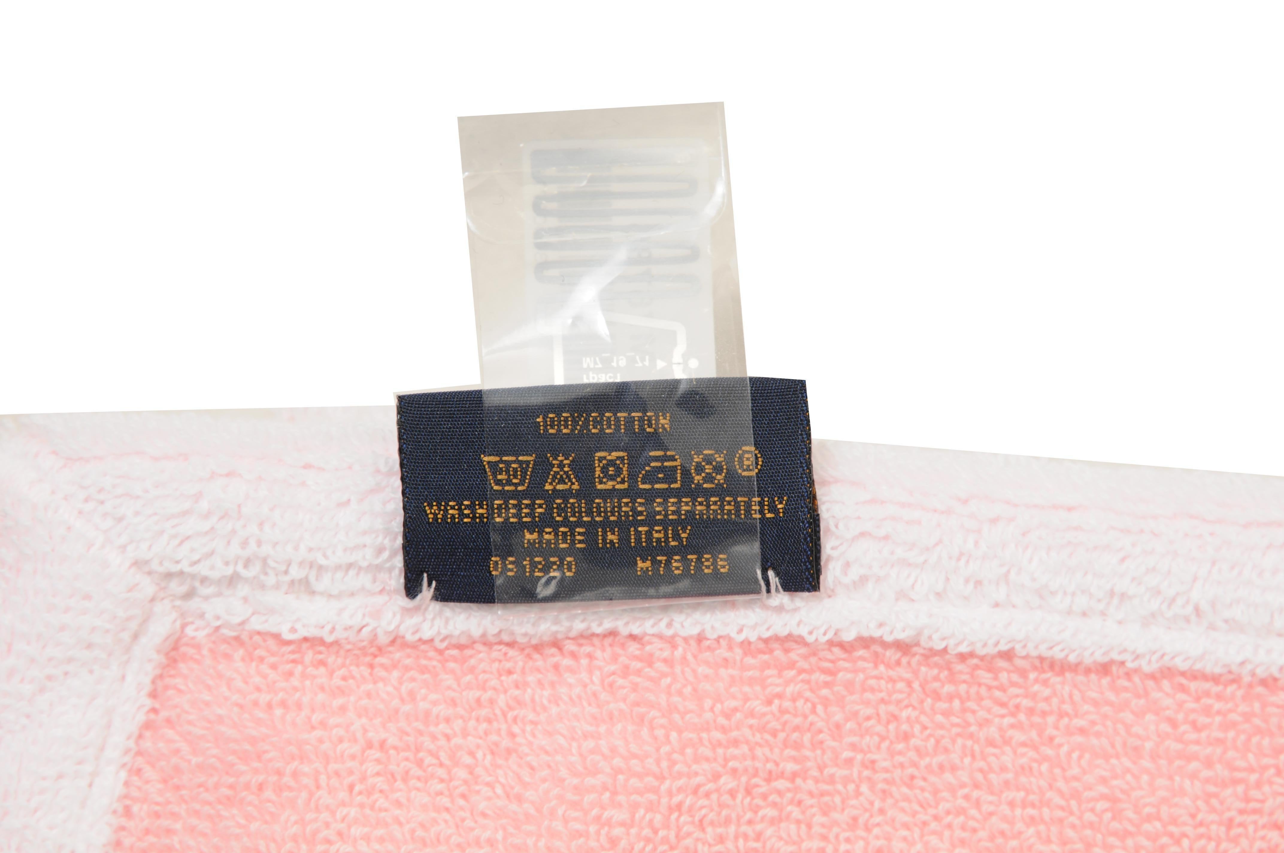 Femenino o masculino Louis Vuitton Playa Toalla de Baño Rosa Amarillo Drap De Bain Monograma M76786 Algodón en venta