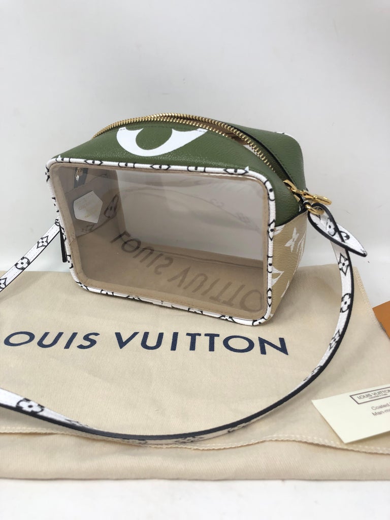 Louis Vuitton Beach Giant Mono Khaki Green Pouch at 1stdibs