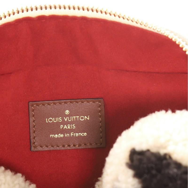 Beige Louis Vuitton Beach Pouch Monogram Giant Teddy Fleece
