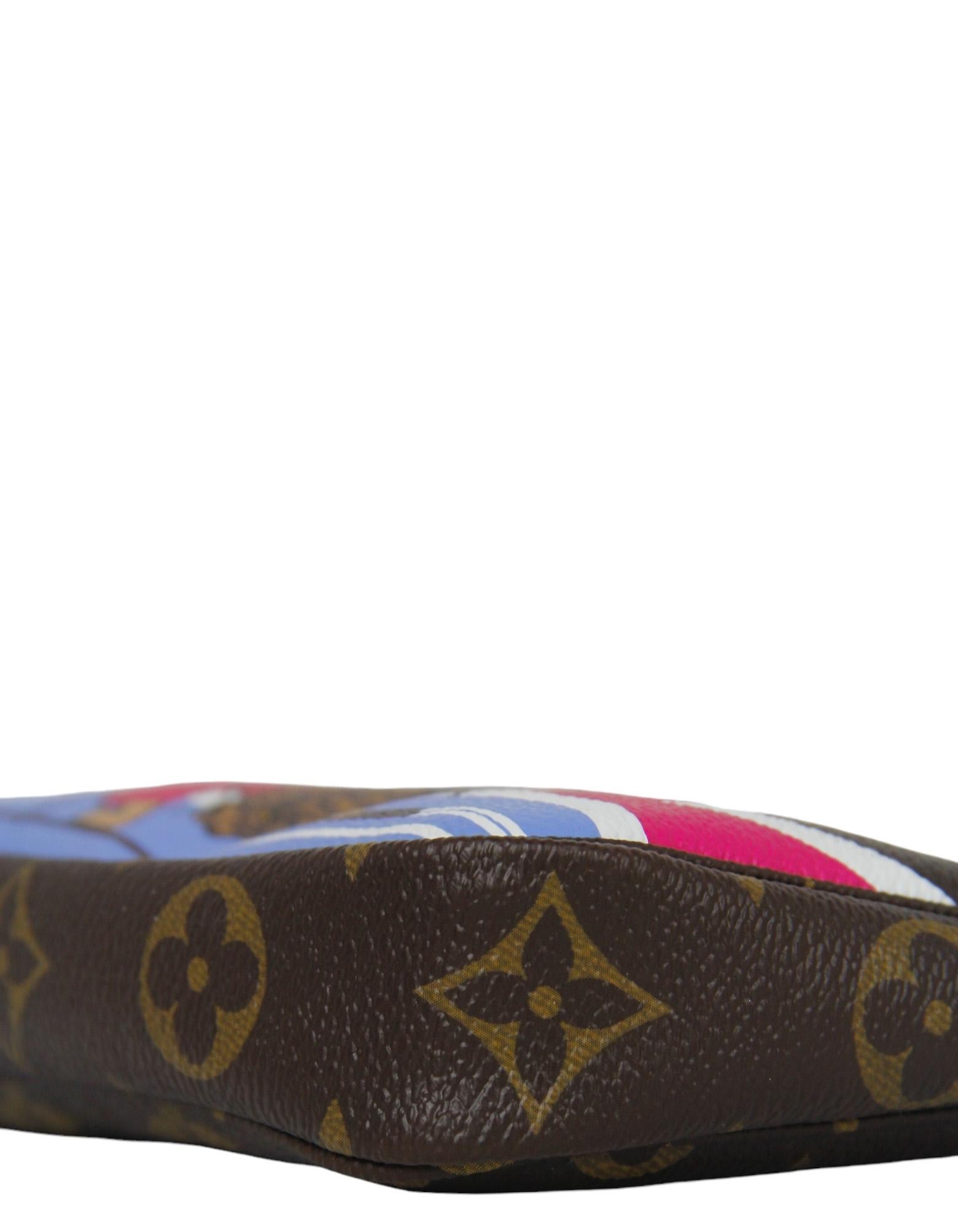 Louis Vuitton Bears on Skis Mini Pochette Accessories Bag In Excellent Condition In New York, NY