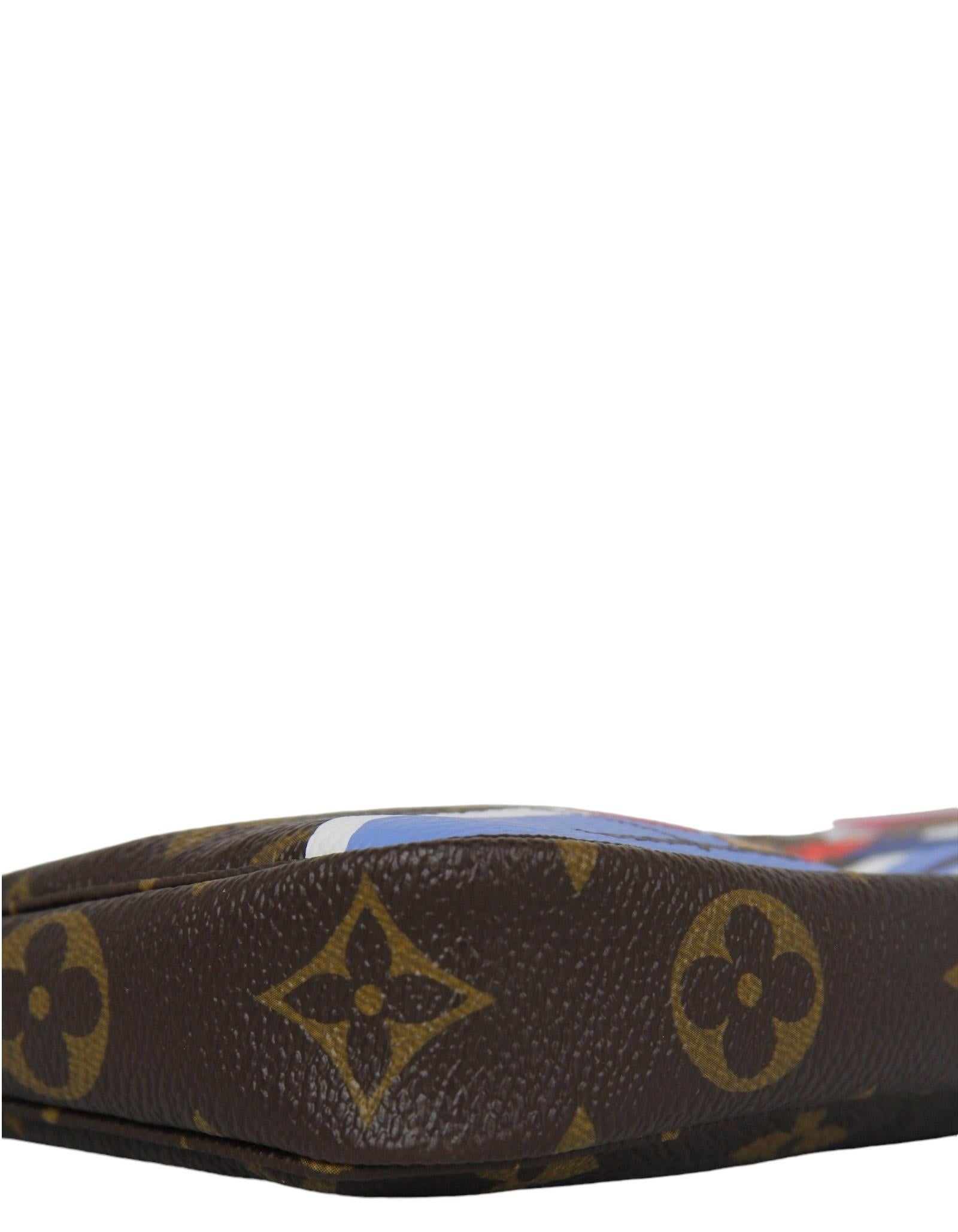 Women's Louis Vuitton Bears on Skis Mini Pochette Accessories Bag